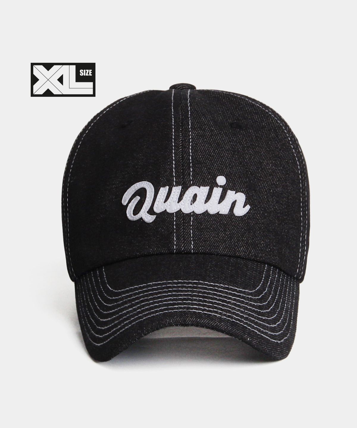 플래토(PLATEAU) 빅사이즈 데님 볼캡 XL QUAIN DENIM CAP BLACK