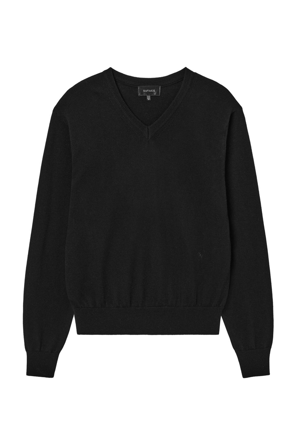 세비지(SAVAGE) V Neck Knit - Navy