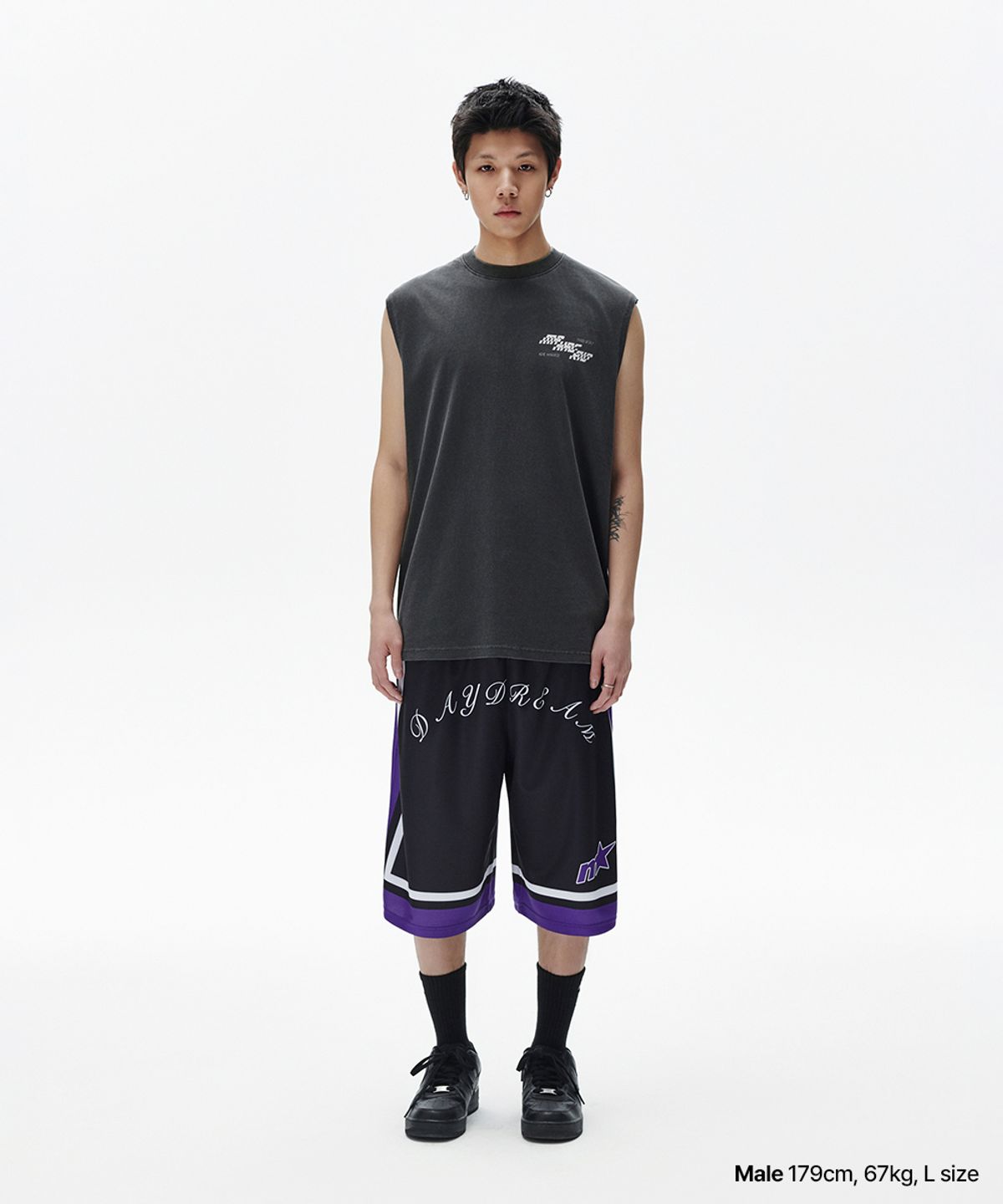 마하그리드(MAHAGRID) TECH PIGMENT SLEEVELESS CHARCOAL(MG2FMMT543A)