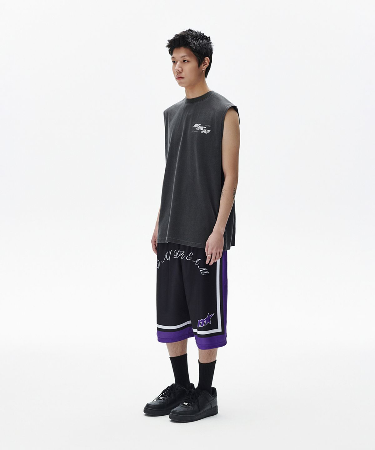 마하그리드(MAHAGRID) TECH PIGMENT SLEEVELESS CHARCOAL(MG2FMMT543A)