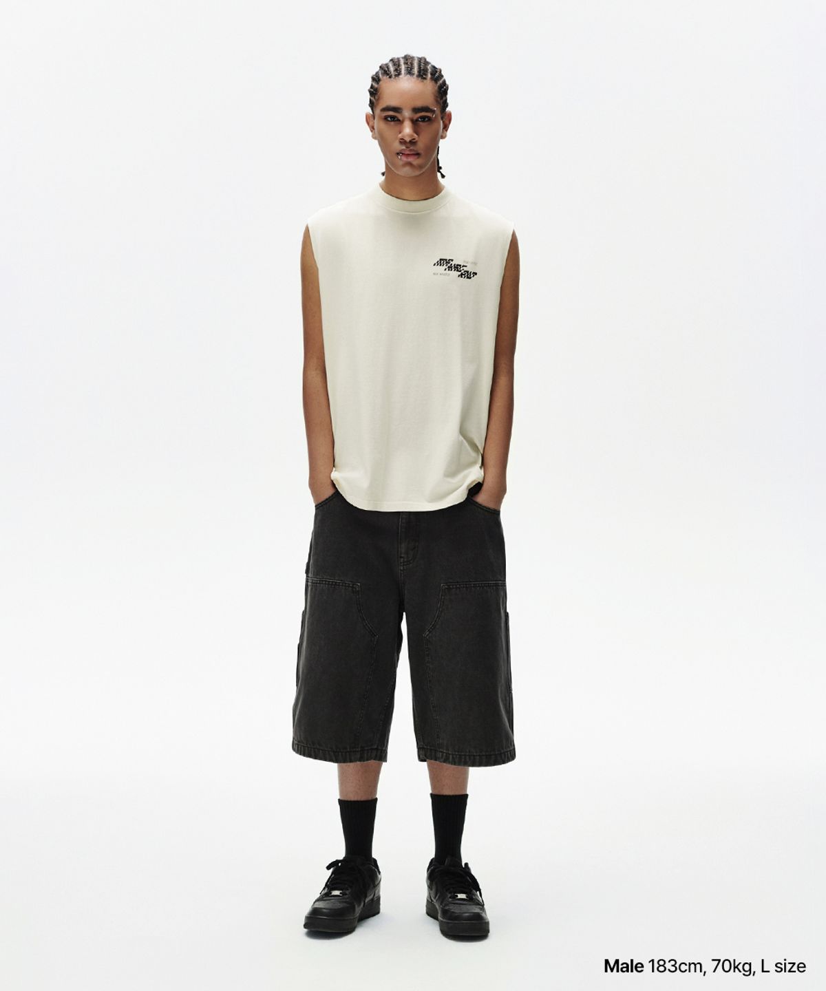 마하그리드(MAHAGRID) TECH PIGMENT SLEEVELESS IVORY(MG2FMMT543A)