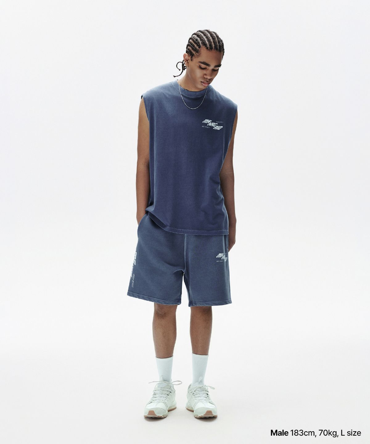 마하그리드(MAHAGRID) TECH PIGMENT SLEEVELESS NAVY(MG2FMMT543A)