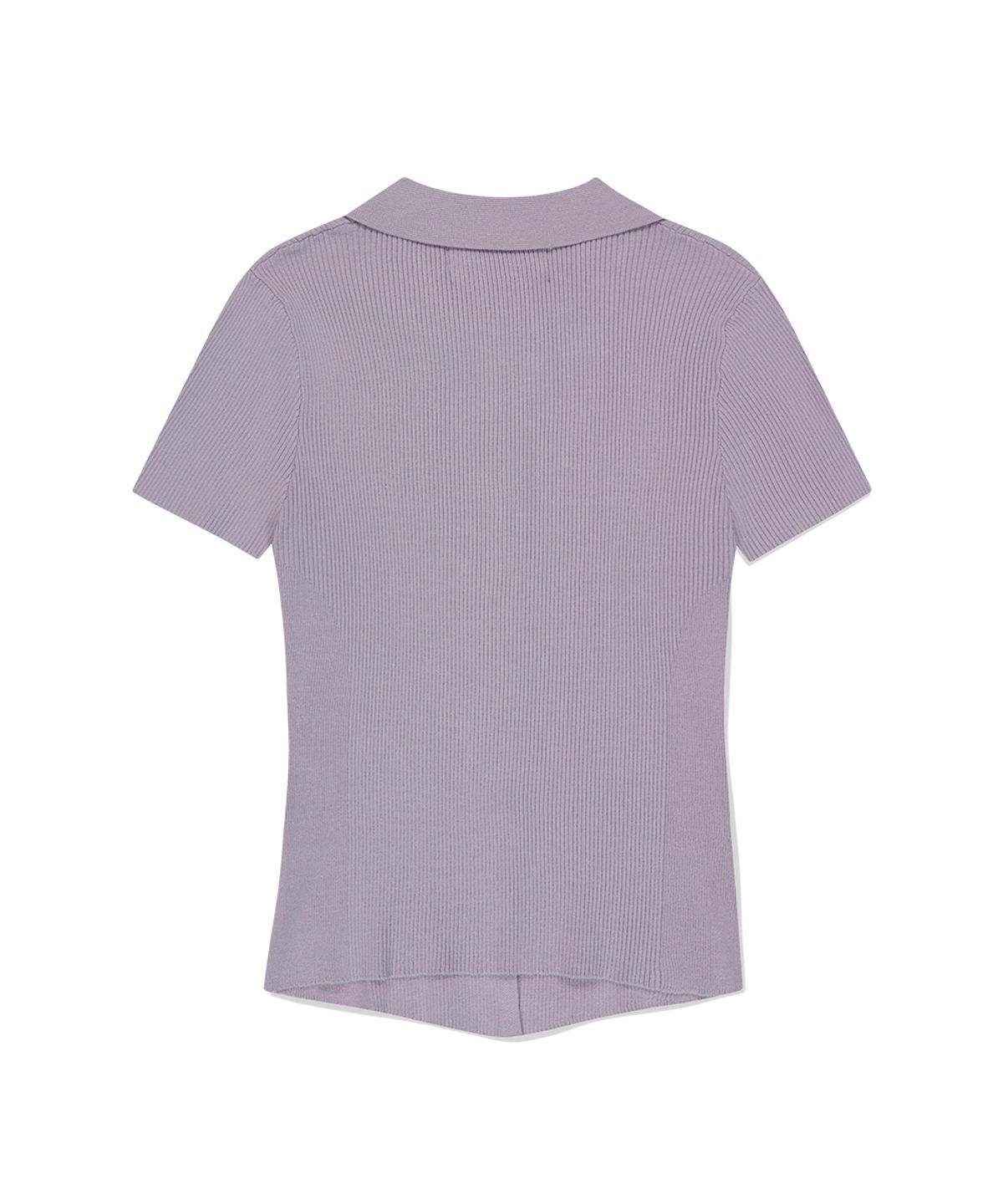 마하그리드(MAHAGRID) BUTTON-UP COLLAR KNIT LAVENDER(MG2FMFK616A)