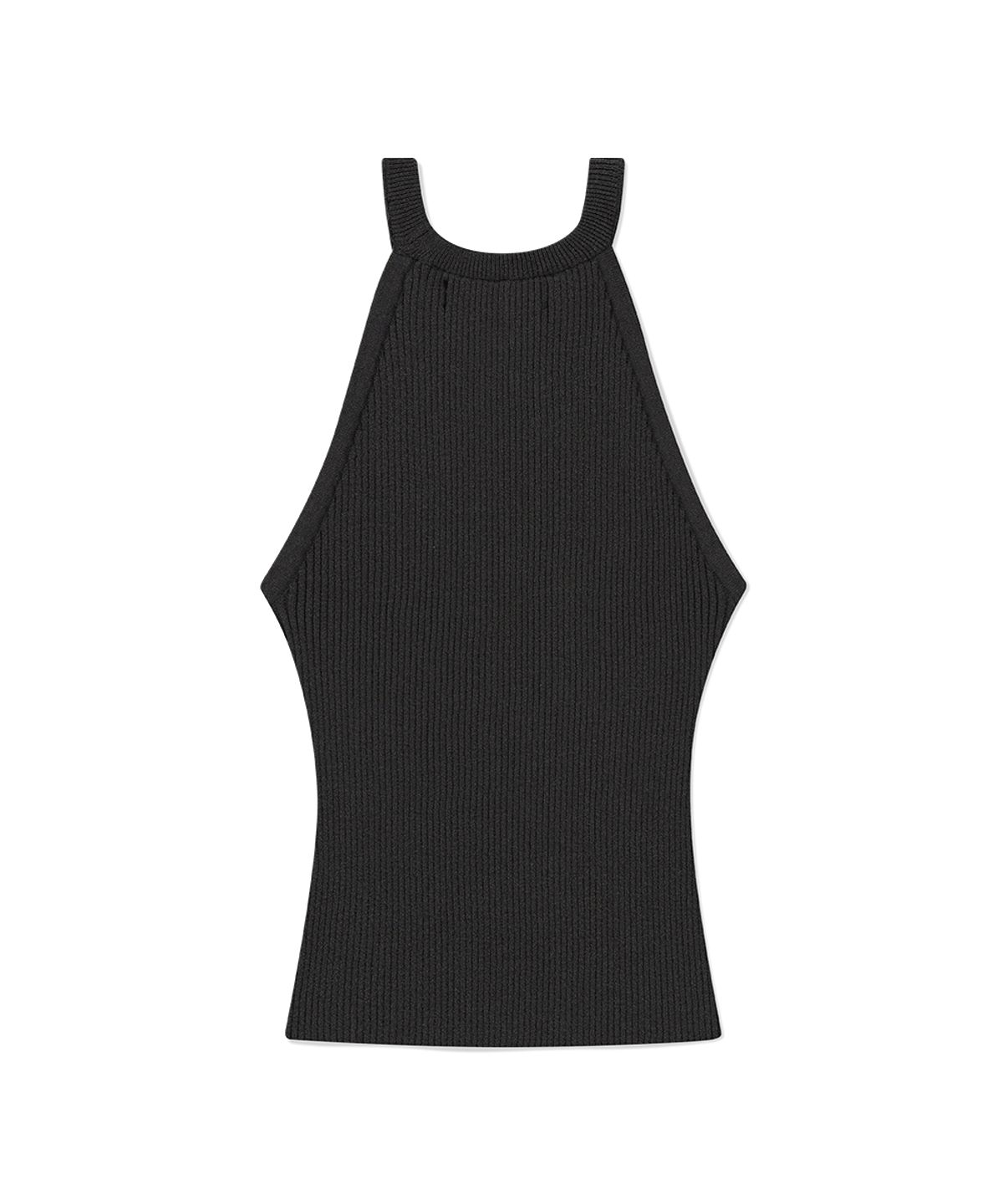 마하그리드(MAHAGRID) DENIM PRINTED HALTER KNIT GREY(MG2FMFK617A)