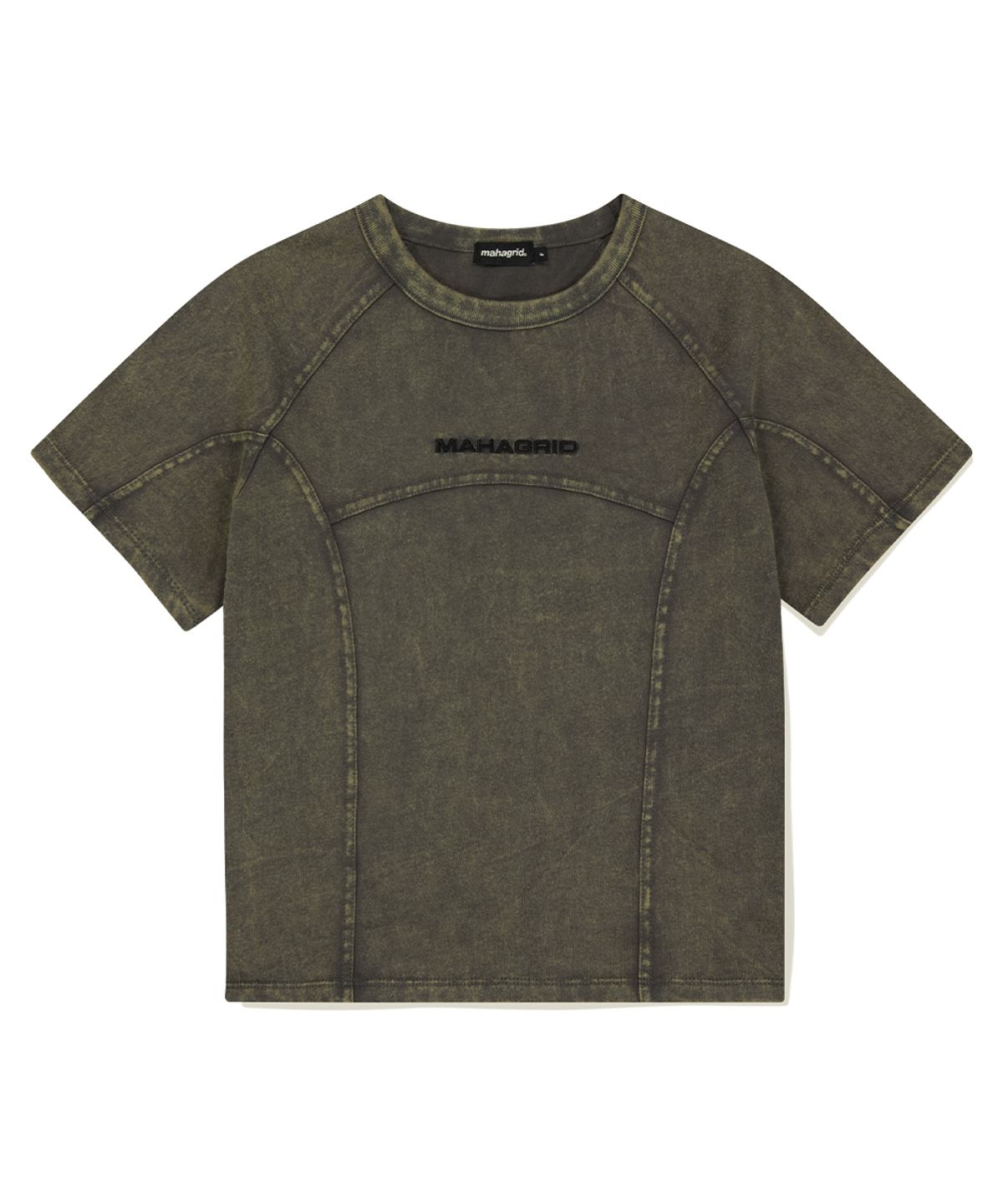 마하그리드(MAHAGRID) WASHED CURVED TEE CHARCOAL(MG2FMFT588A)
