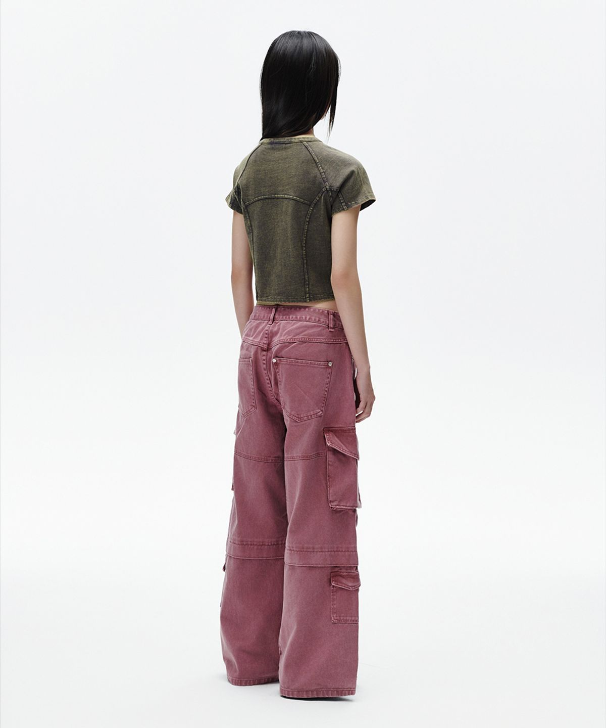 마하그리드(MAHAGRID) WASHED CURVED TEE CHARCOAL(MG2FMFT588A)