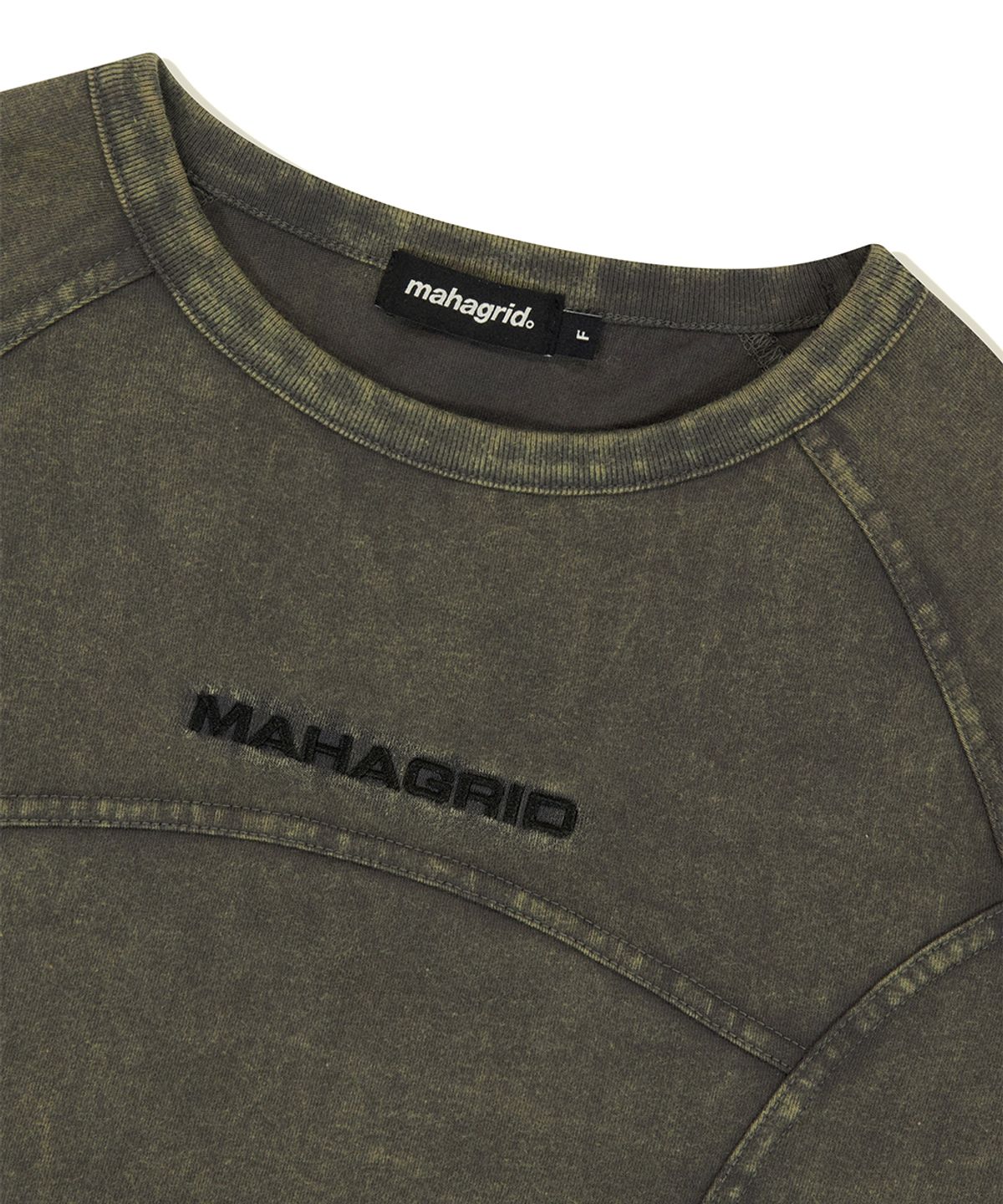 마하그리드(MAHAGRID) WASHED CURVED TEE CHARCOAL(MG2FMFT588A)