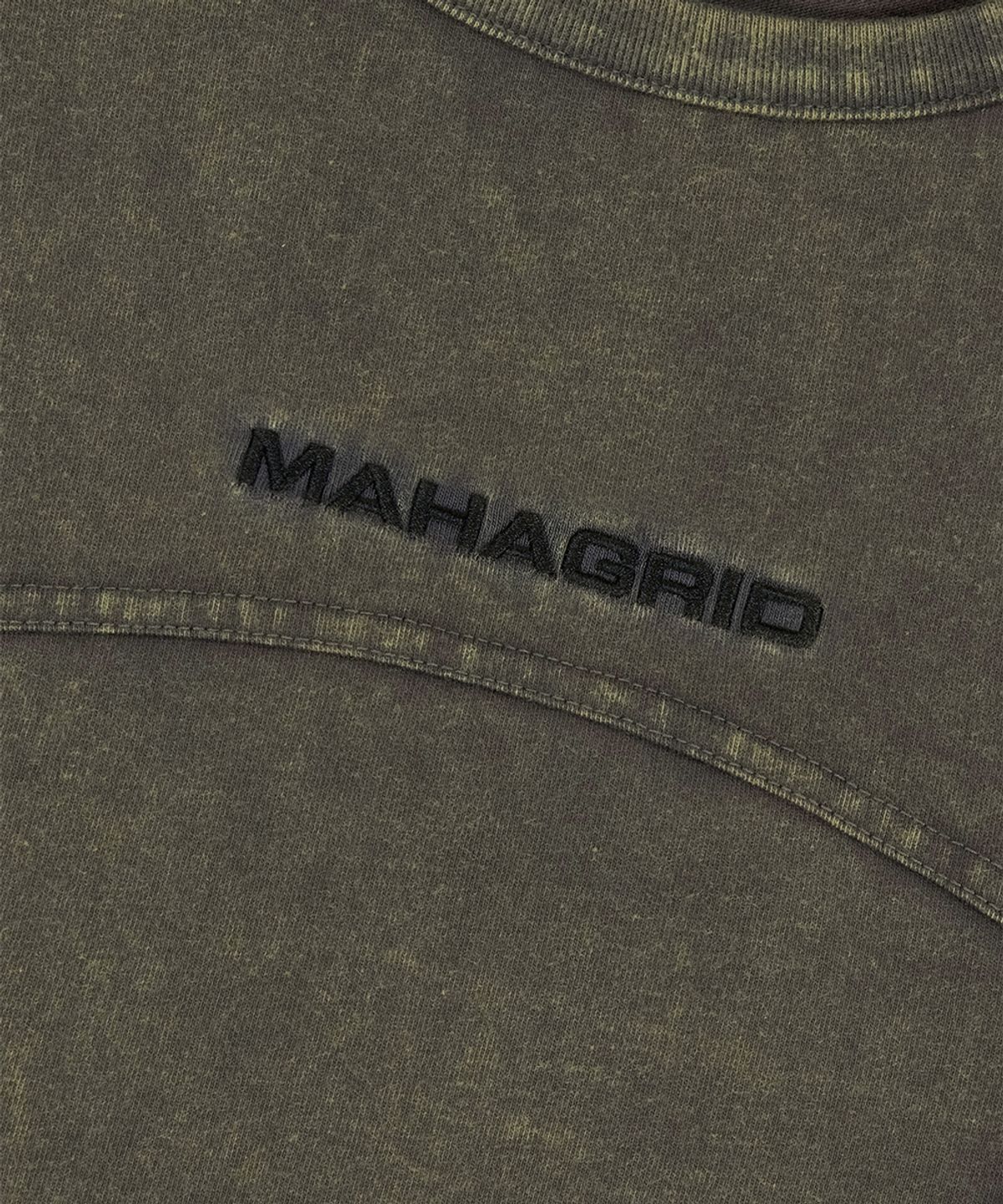 마하그리드(MAHAGRID) WASHED CURVED TEE CHARCOAL(MG2FMFT588A)