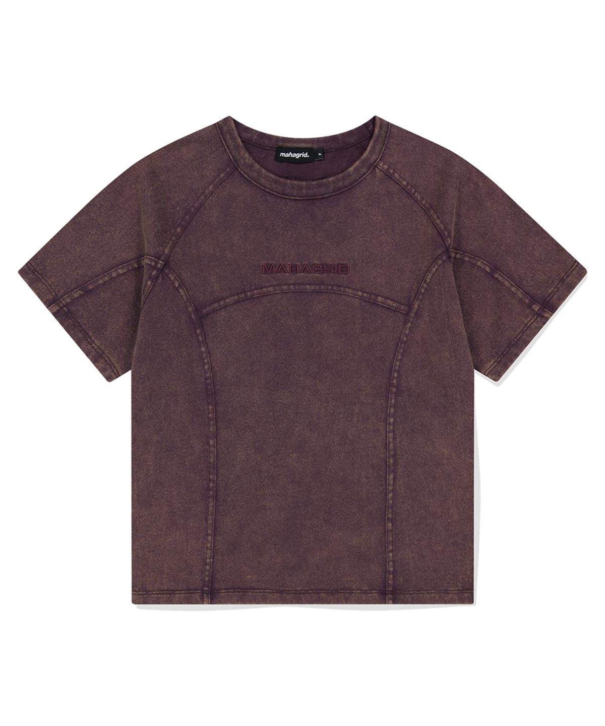 마하그리드(MAHAGRID) WASHED CURVED TEE PURPLE(MG2FMFT588A)
