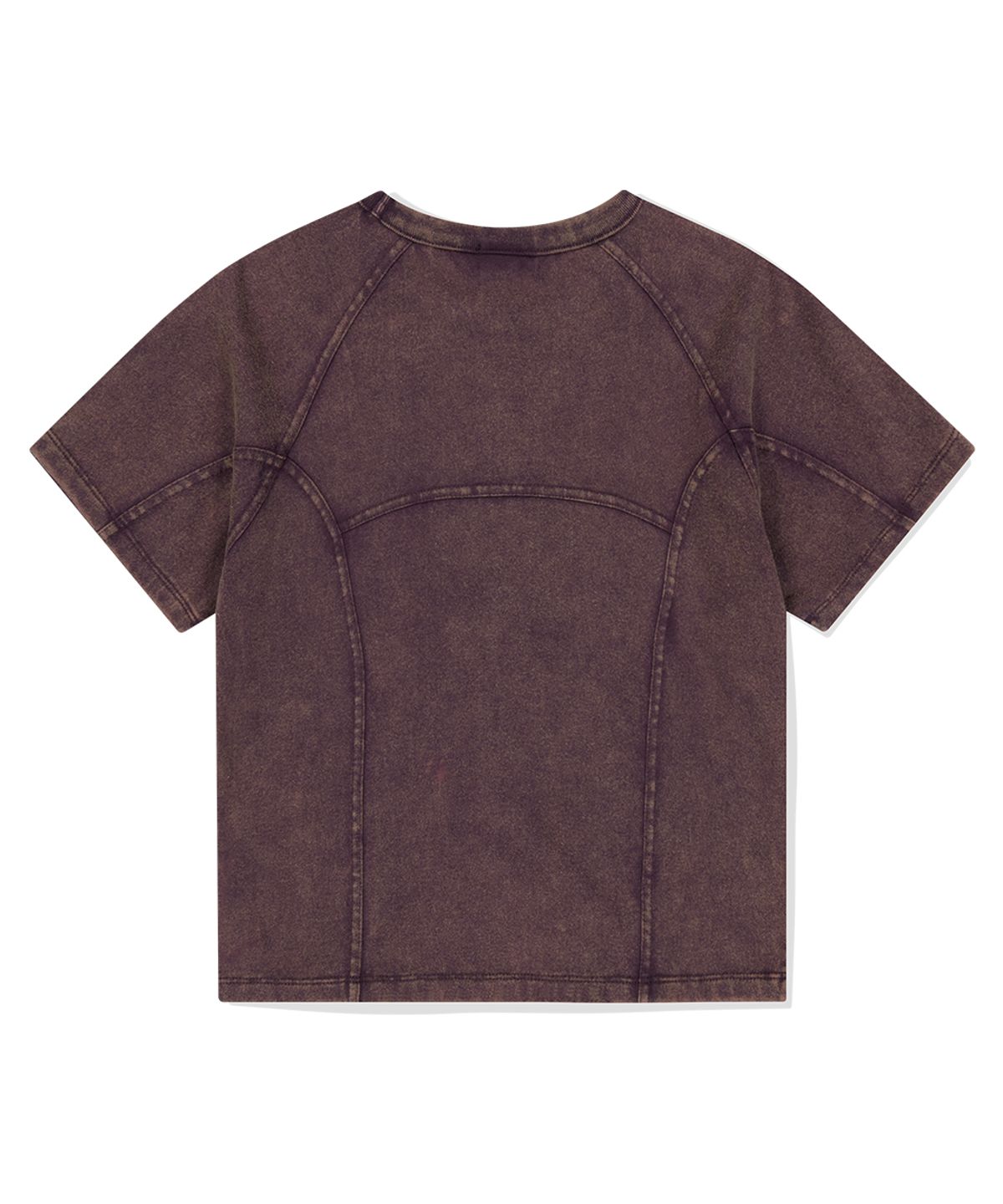 마하그리드(MAHAGRID) WASHED CURVED TEE PURPLE(MG2FMFT588A)