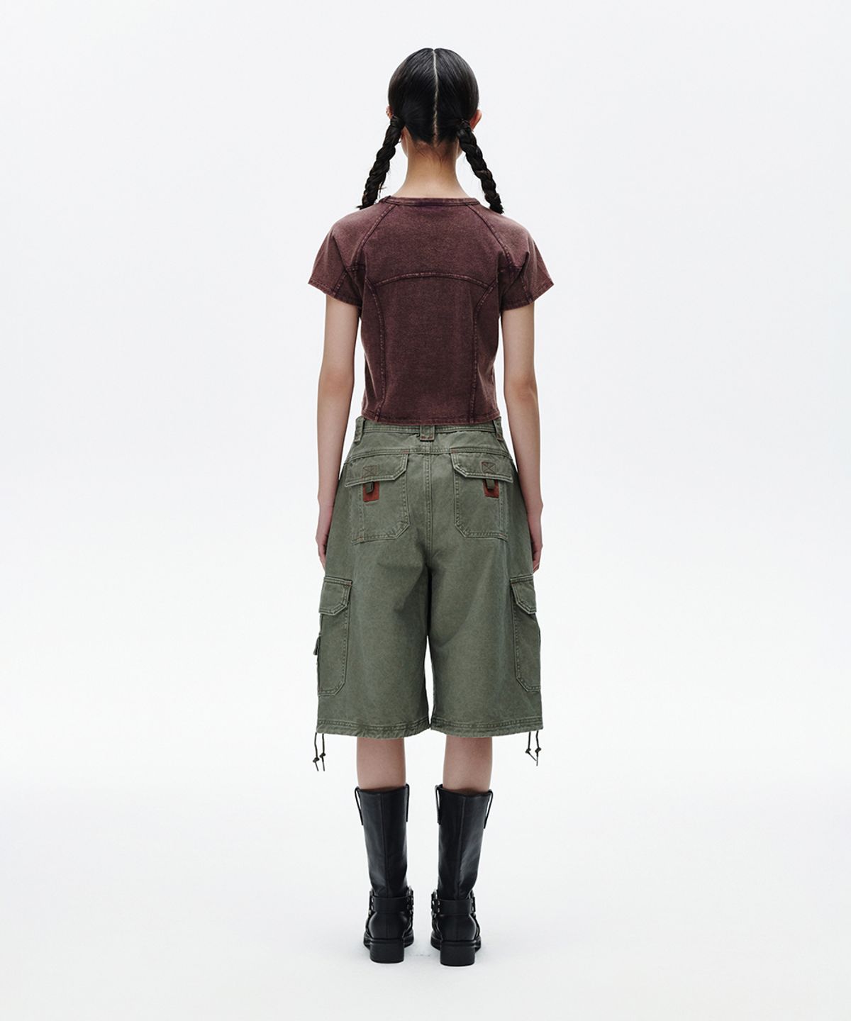 마하그리드(MAHAGRID) WASHED CURVED TEE PURPLE(MG2FMFT588A)
