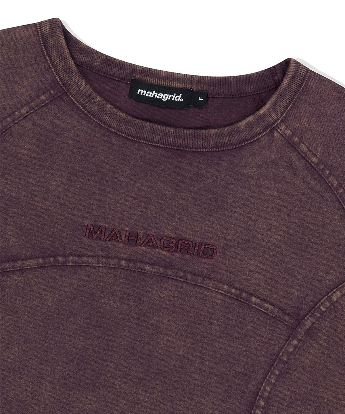 마하그리드(MAHAGRID) WASHED CURVED TEE PURPLE(MG2FMFT588A)