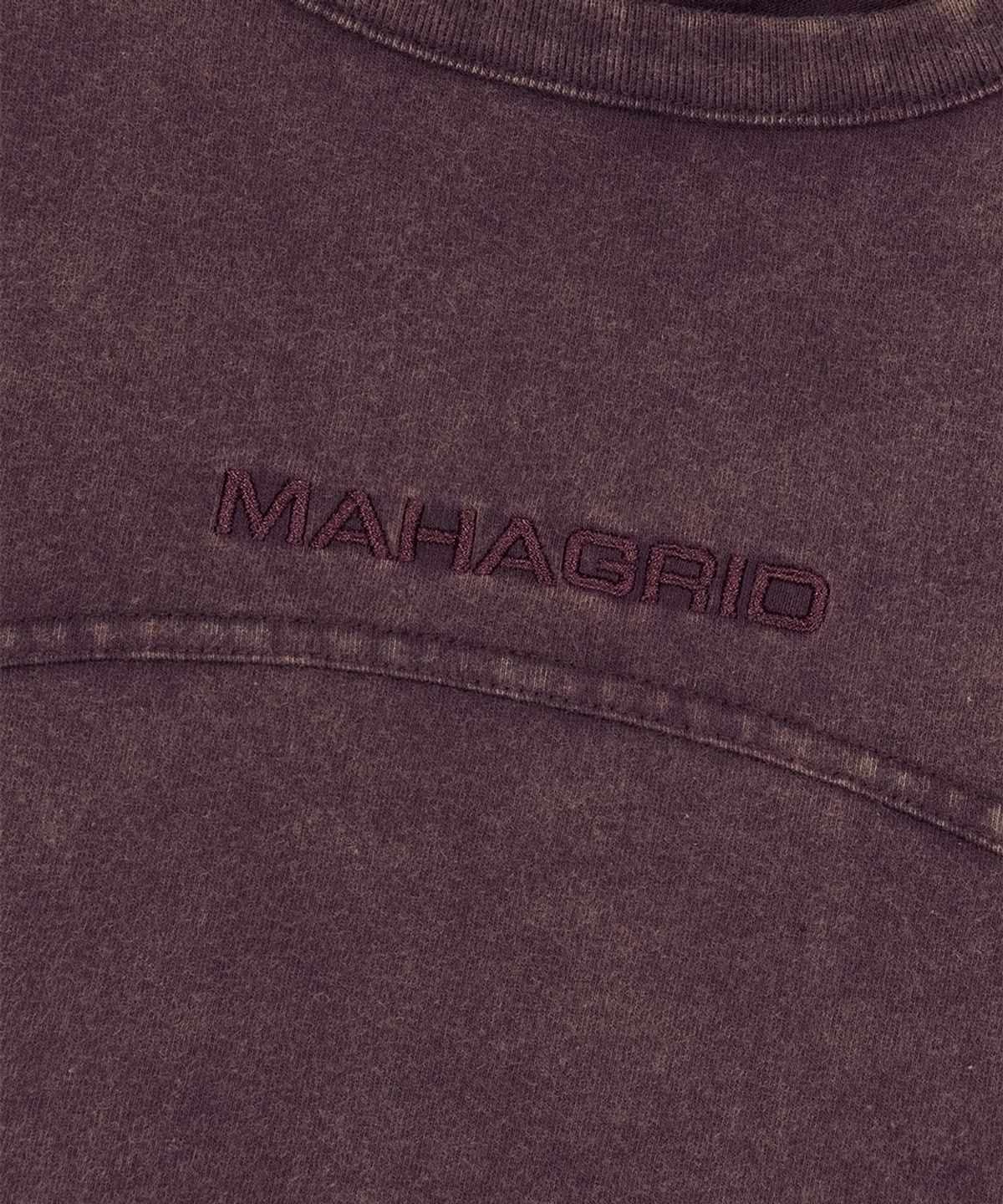마하그리드(MAHAGRID) WASHED CURVED TEE PURPLE(MG2FMFT588A)