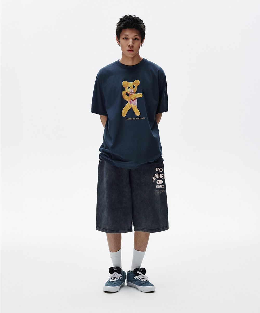 MUSINSA | MAHAGRID WASHED NOWHERE SWEATSHORT NAVY(MG2FMMPA03A)