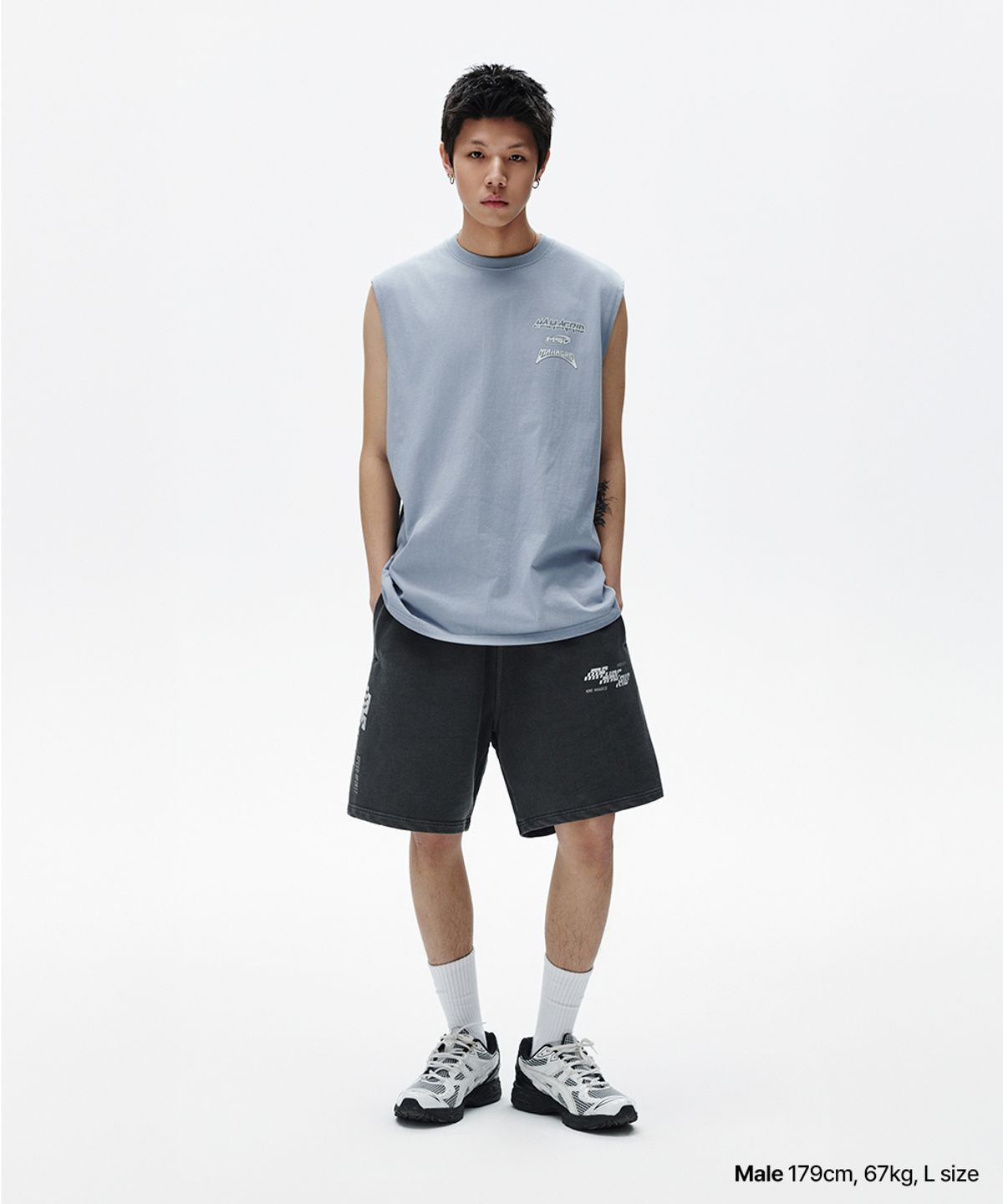 마하그리드(MAHAGRID) TECH PIGMENT SWEATSHORT CHARCOAL(MG2FMMPA02A)
