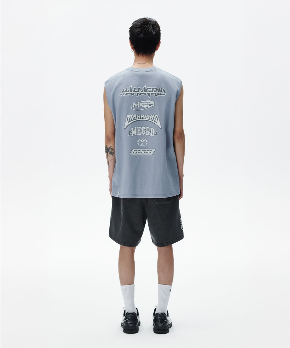 마하그리드(MAHAGRID) TECH PIGMENT SWEATSHORT CHARCOAL(MG2FMMPA02A)