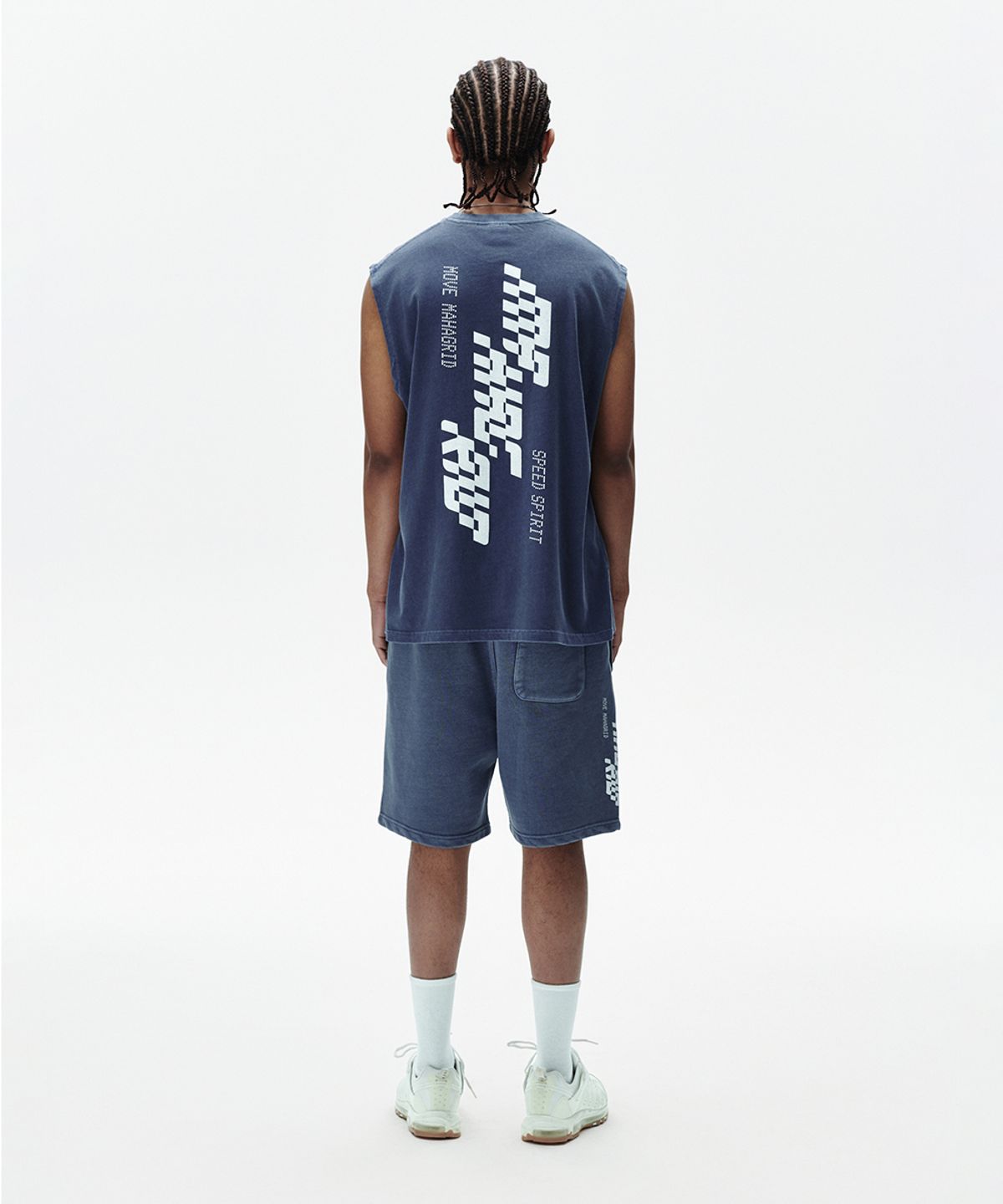 마하그리드(MAHAGRID) TECH PIGMENT SWEATSHORT NAVY(MG2FMMPA02A)