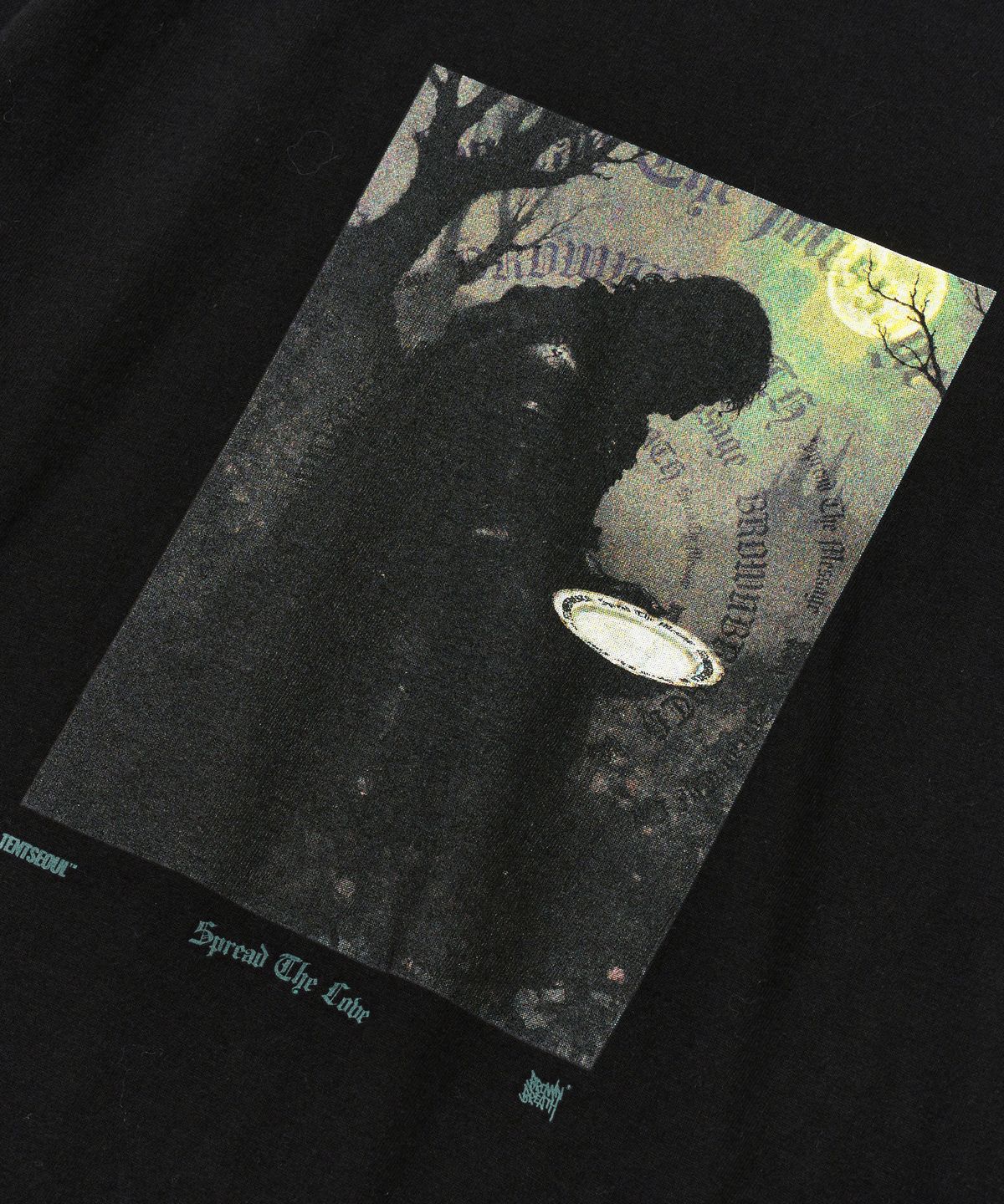 브라운브레스(BROWNBREATH) BXTS SPREAD LOVE TEE - BLACK