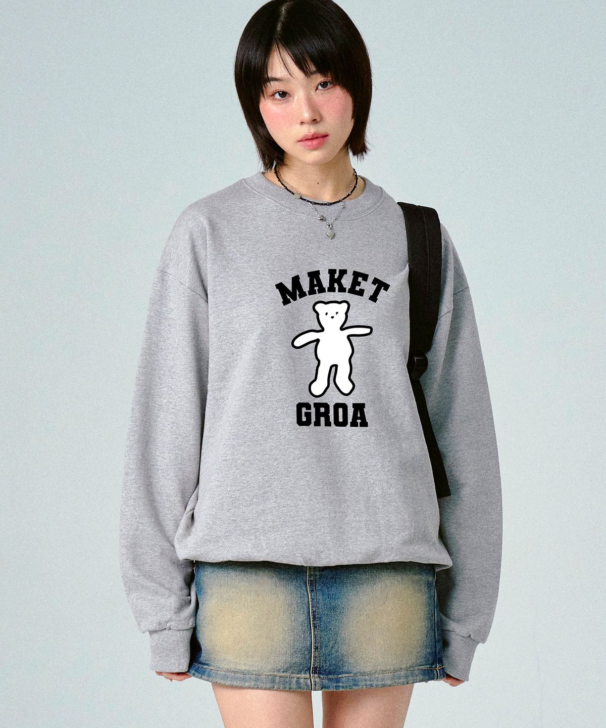 그레이버(GRAVER) [UNISEX]MAKET베어 맨투맨_2color