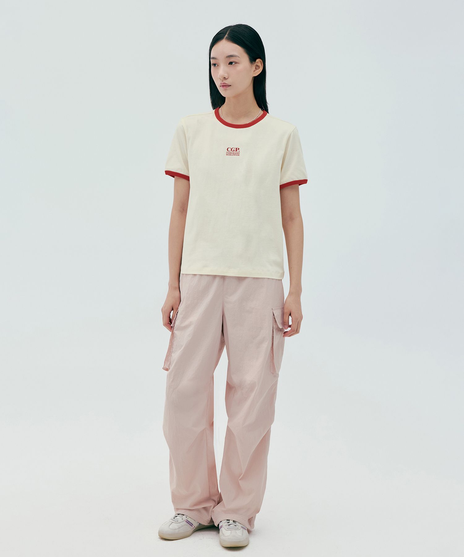 Tシャツ・カットソー codegraphy Women's Small Square Logo Ringer Short Sleeve T-S MUSINSA | Codegraphy (Women) Square Logo Ringer Short Sleeve