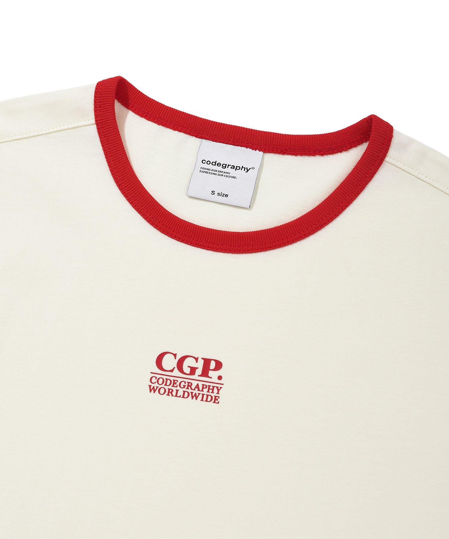 Tシャツ・カットソー codegraphy Women's Square Logo Ringer Short Sleeve T-Shirt W MUSINSA | Codegraphy (Women) Square Logo Ringer Short Sleeve