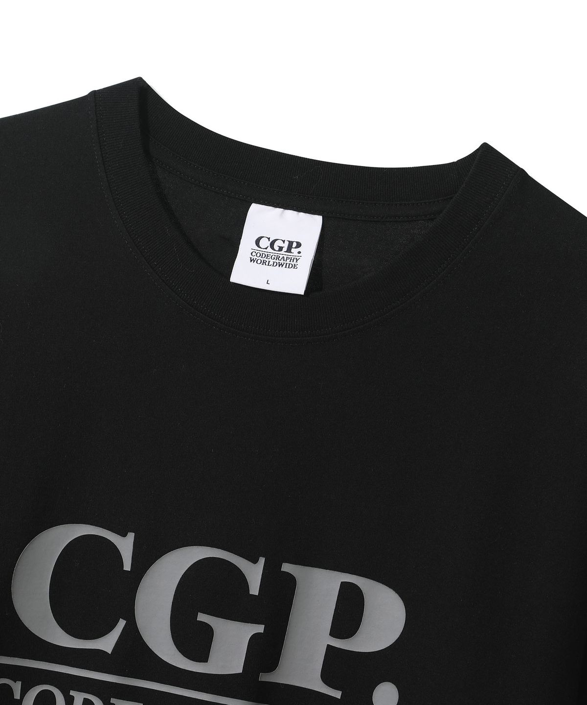 코드그라피(CGP) 스퀘어 로고 반소매 티셔츠_블랙