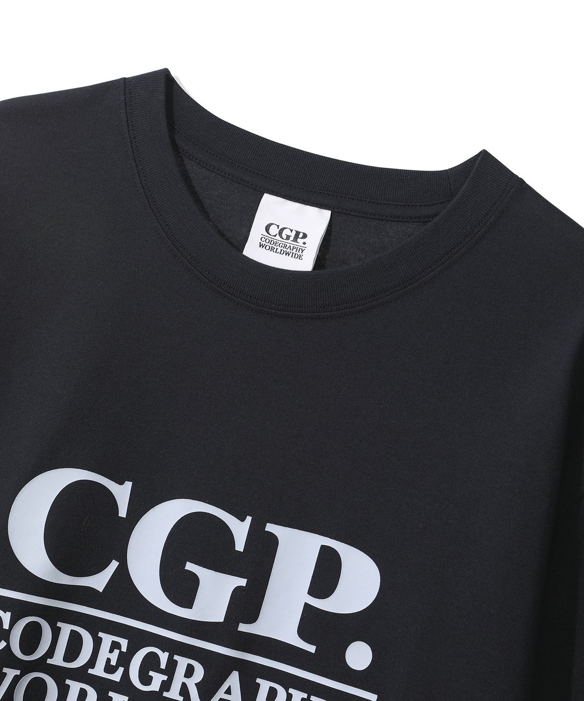 코드그라피(CGP) 스퀘어 로고 반소매 티셔츠_다크네이비