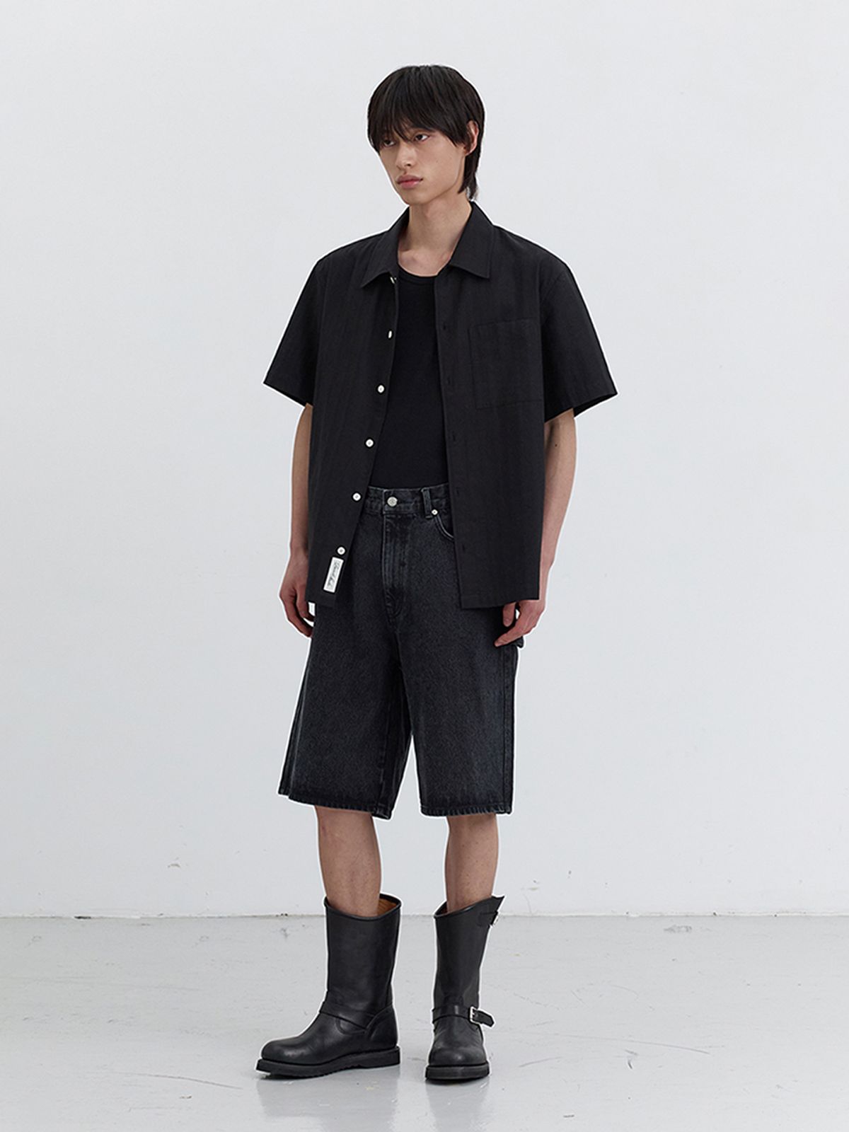 던스트 포 맨(DUNST FOR MEN) BERMUDA DENIM SHORTS_UDPA5B321_BLACK