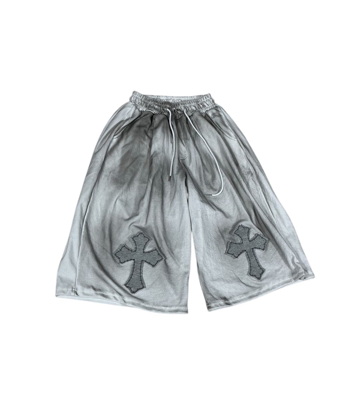 스케이터락(SK8ER ROCK) Painting Cross Bermuda Shorts ((off white))