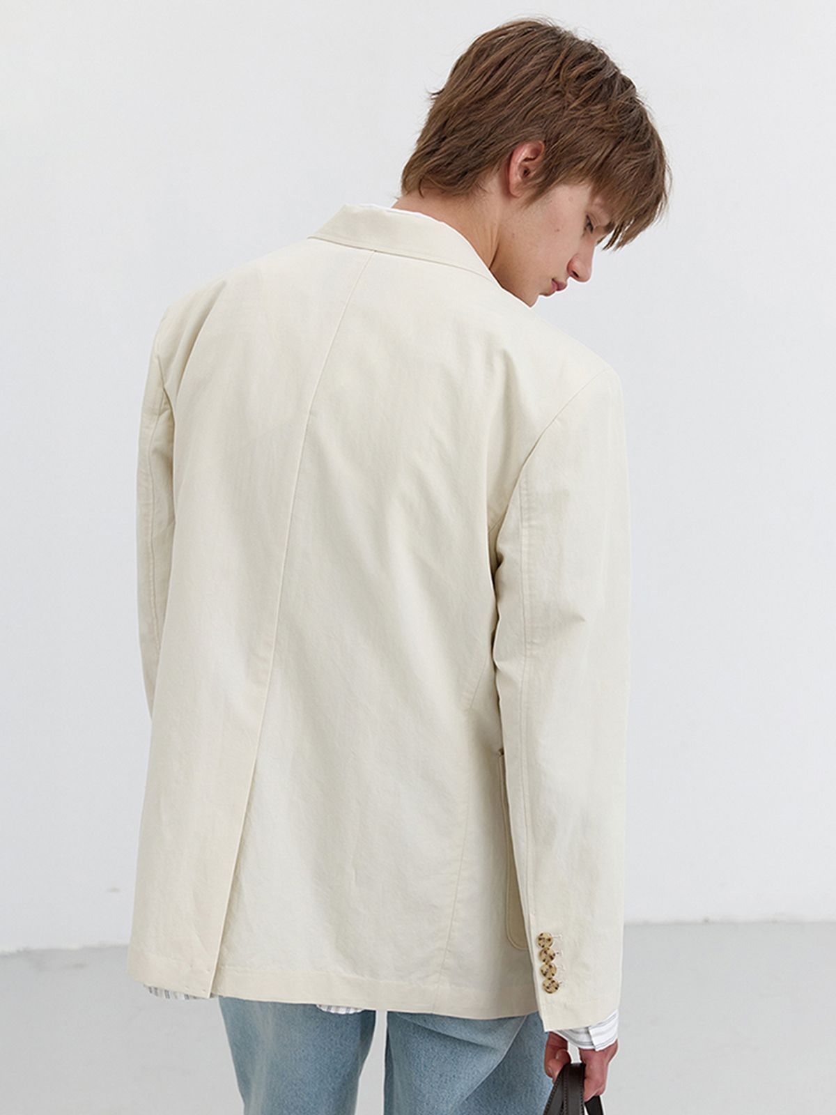 던스트 포 맨(DUNST FOR MEN) CLASSIC LINEN JACKET_UNISEX_UDJA5B121_CREAM