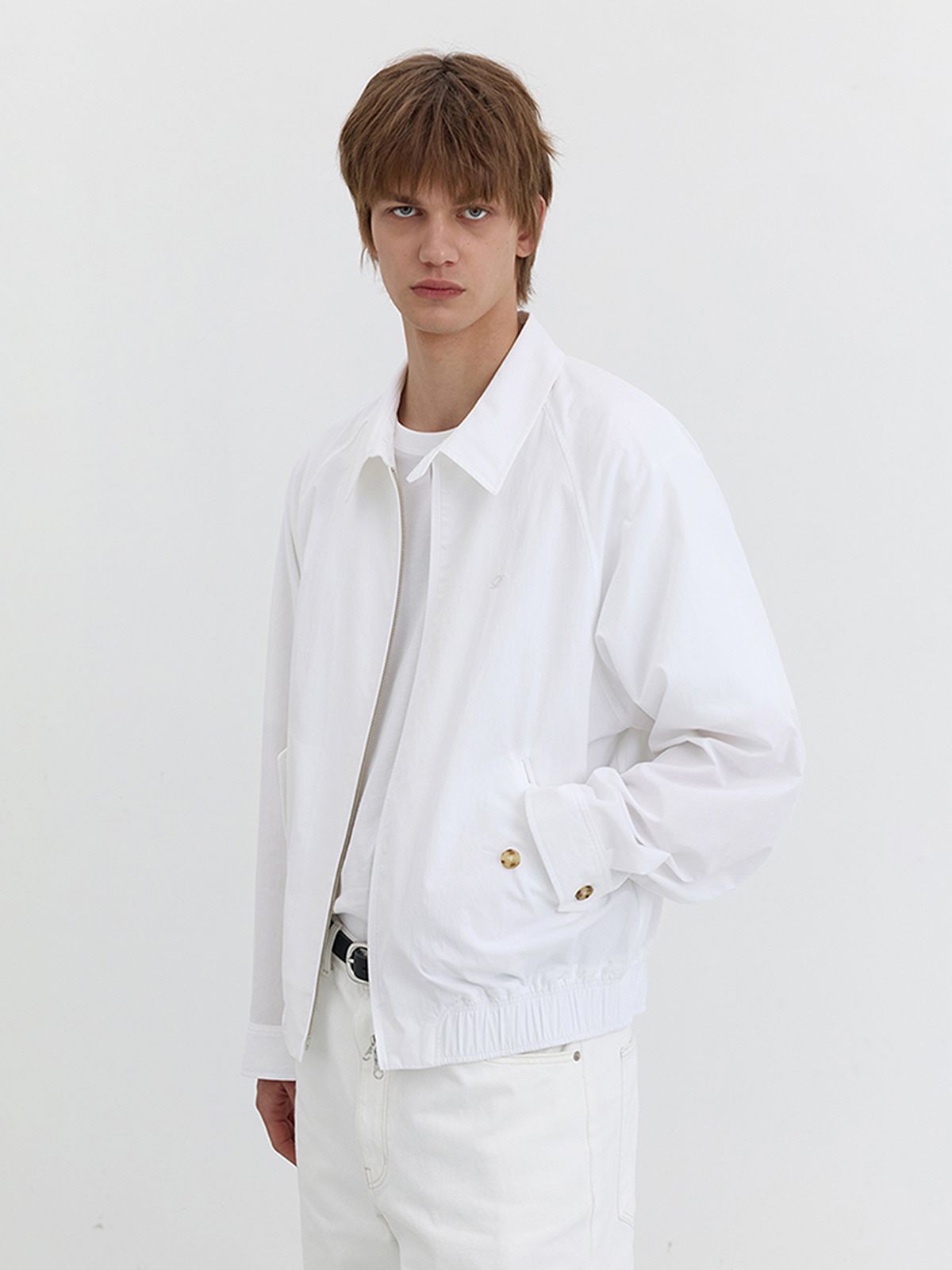 던스트 포 맨(DUNST FOR MEN) SUMMER HARRINGTON JACKET_UNISEX_UDJU5B122_OFF WHITE