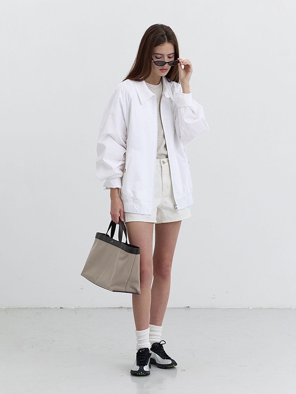 던스트(DUNST) UNISEX SUMMER HARRINGTON JACKET_UDJU5B122_OFF WHITE