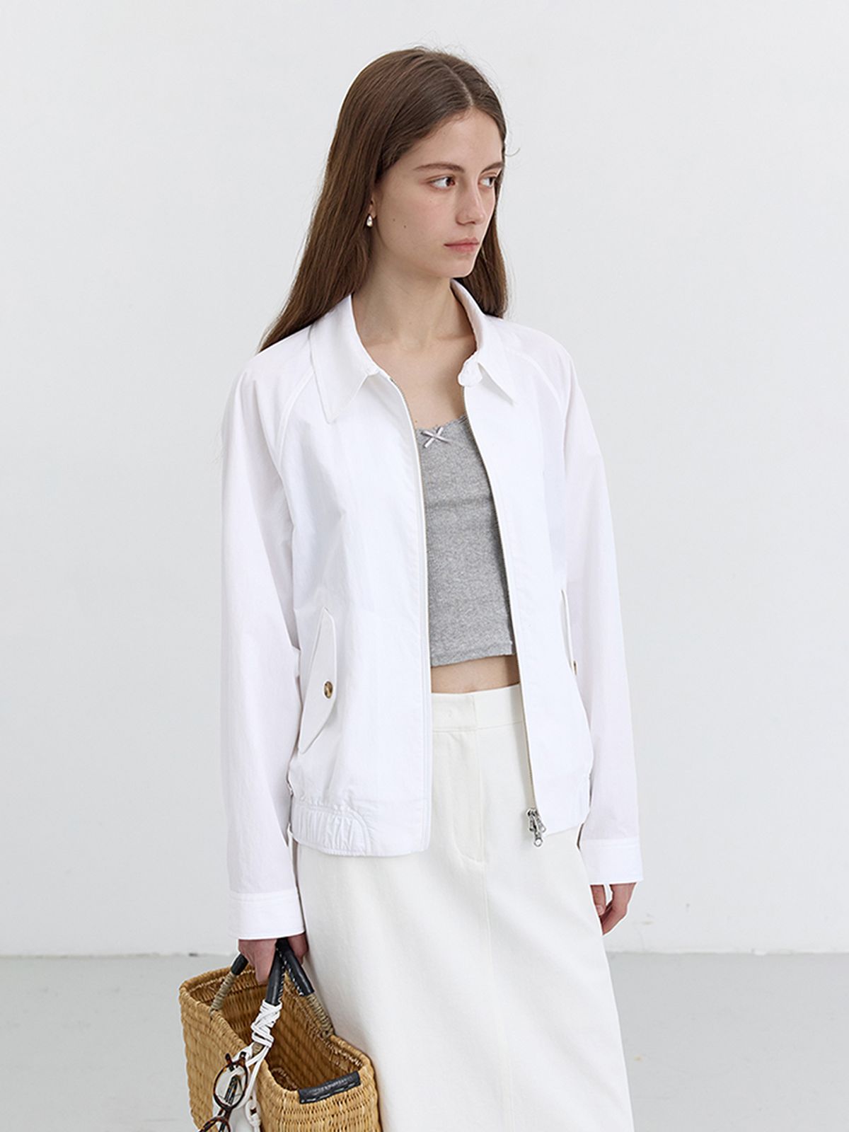 던스트(DUNST) UNISEX SUMMER HARRINGTON JACKET_UDJU5B122_OFF WHITE