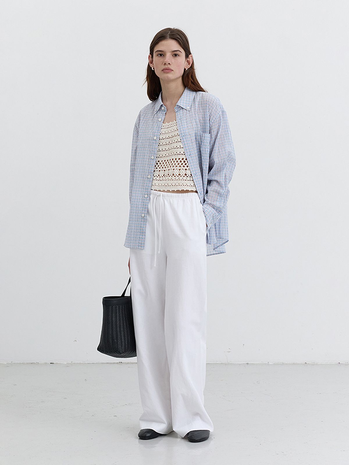 던스트(DUNST) UNISEX CLASSIC CHECK OVERSHIRT_UDSH5B124_SOFT BLUE CHECK