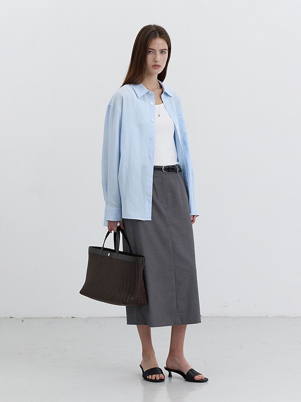 던스트(DUNST) UNISEX CLASSIC LINEN SHIRT_UDSH5B125_SOFT BLUE