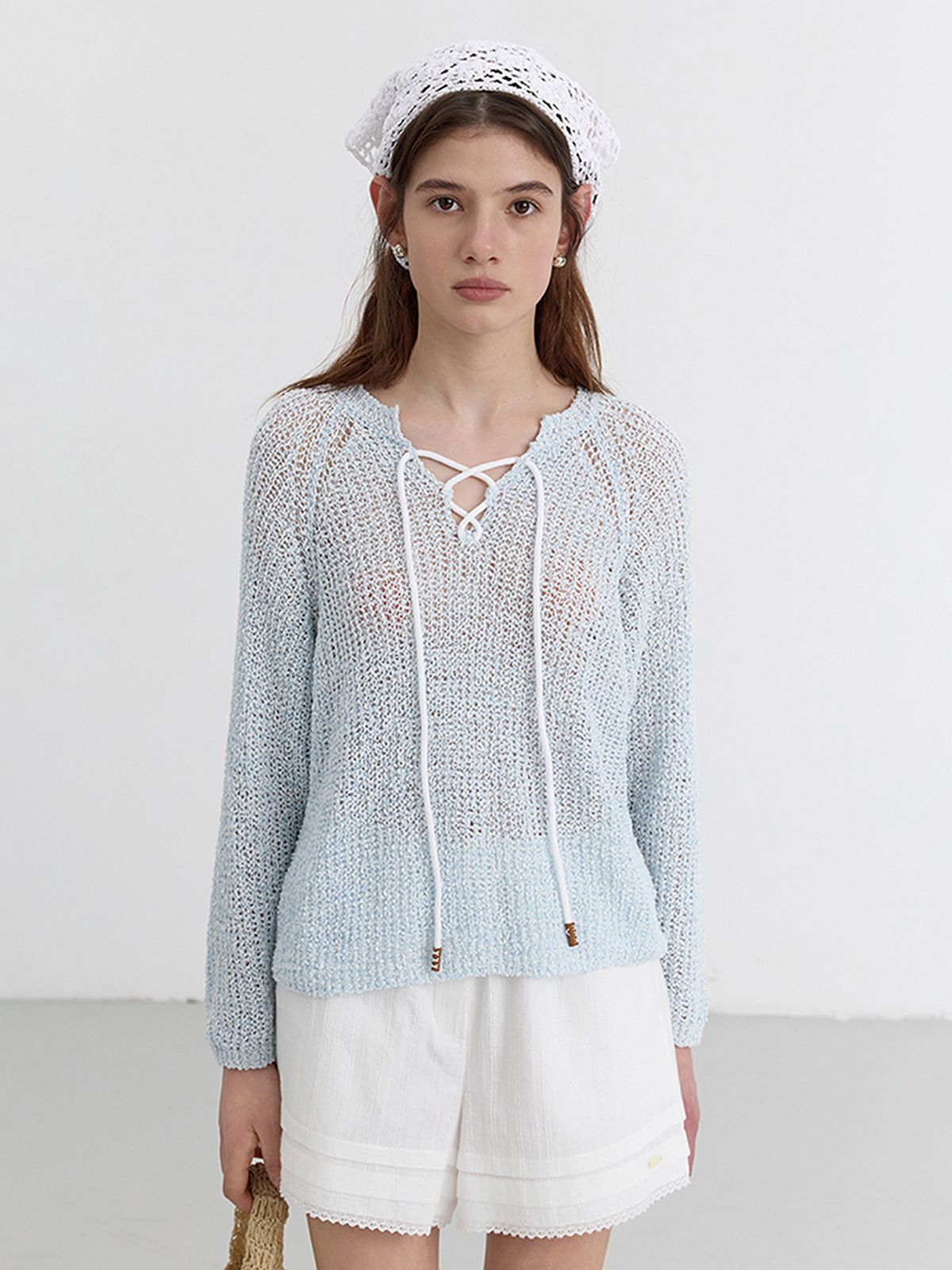 던스트(DUNST) CROCHET EDGE TRIM KNIT_UDSW5B226_LIGHT BLUE