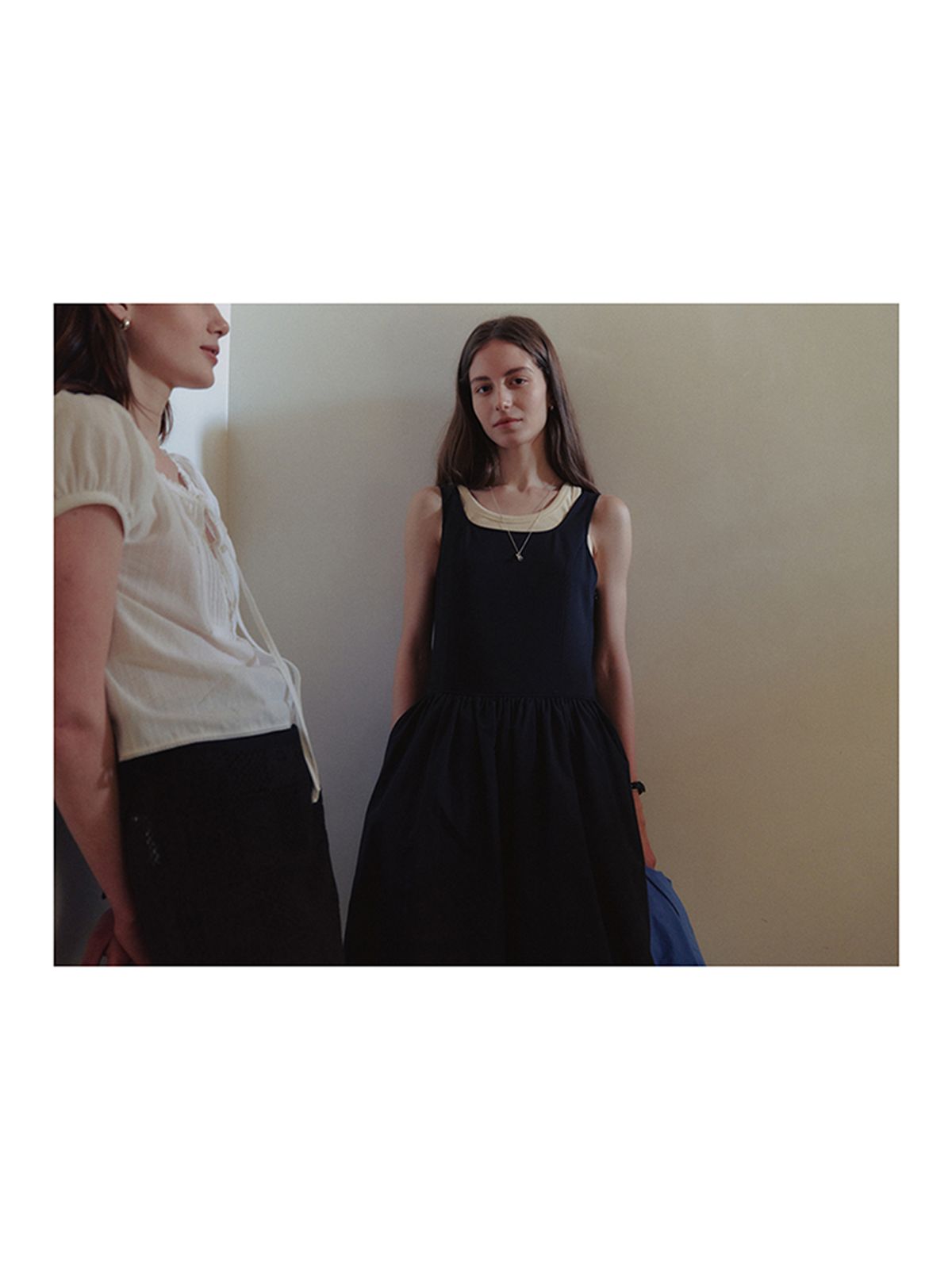 던스트(DUNST) JERSEY MIXED LONG DRESS_UDDR5B223_BLACK