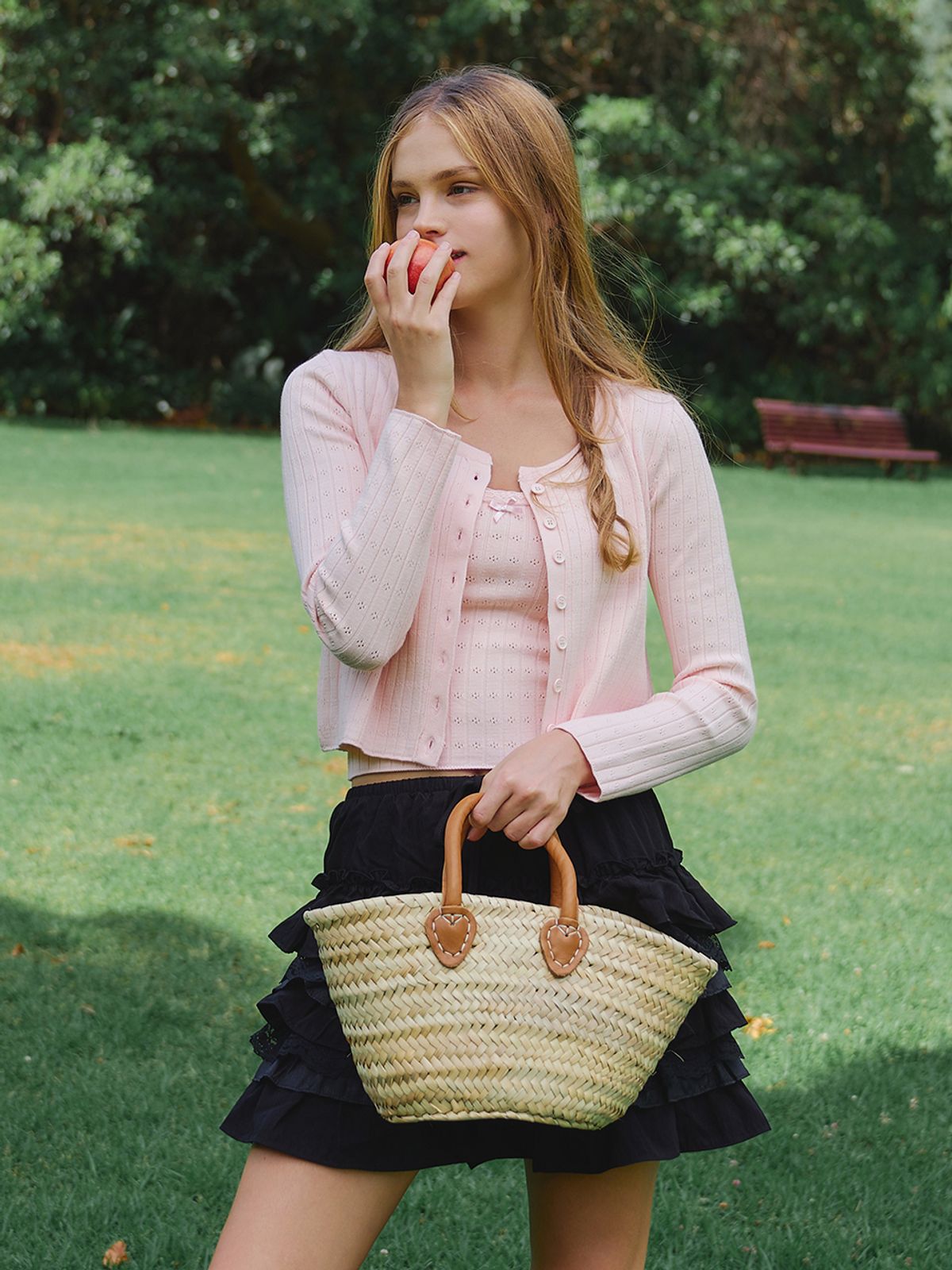 랭앤루(LANGNLU) BONNIE Knit Cardigan Set(보니)_LIGHT PINK