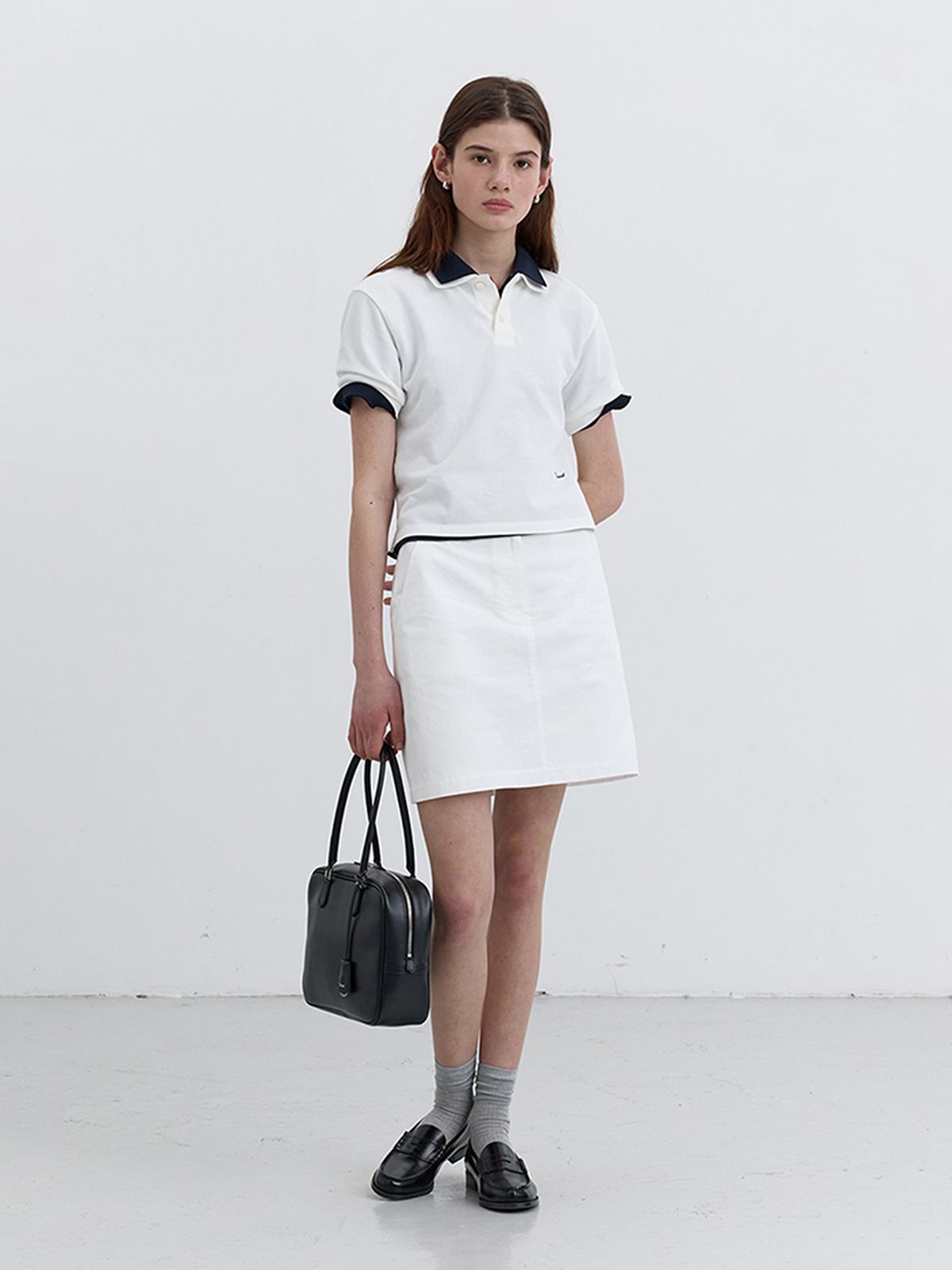 던스트(DUNST) A-LINE MINI SKIRT_UDSK5B227_WHITE