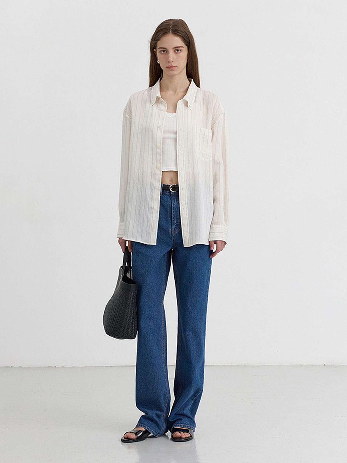 던스트(DUNST) SUMMER STRAIGHT JEANS_UDPA5B227_DARK BLUE