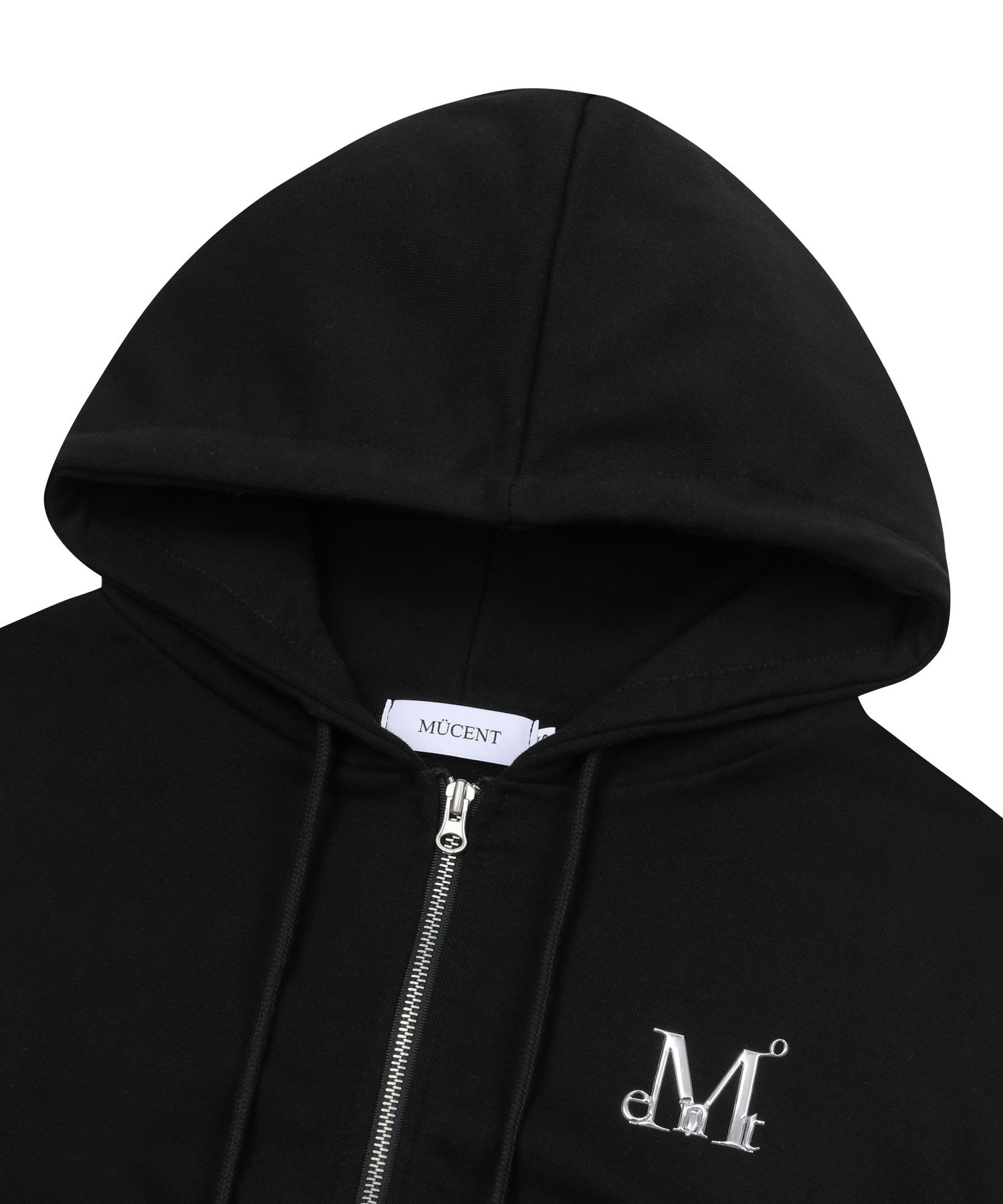 【MUCENT】 LASH L LOGO TWO WAY HOOD ZIP-UP UNISEX MUCENT LASH METAL LOGO TWO WAY HOOD ZIP-UP