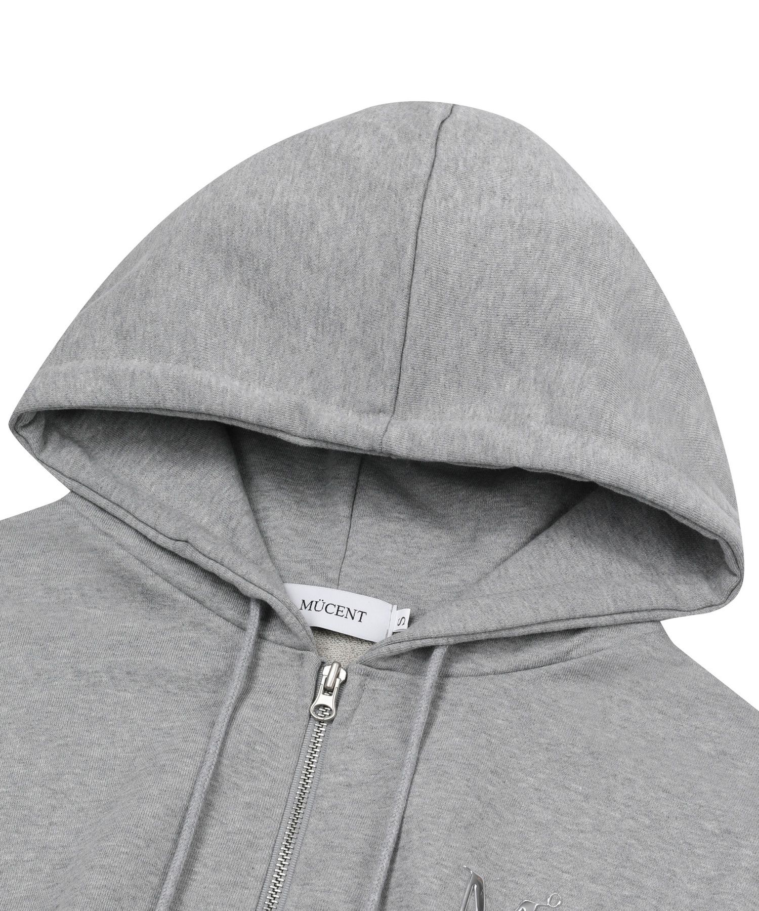 MUSINSA | MUCENT Rash Metal Logo Two Way Hooded Zip-Up