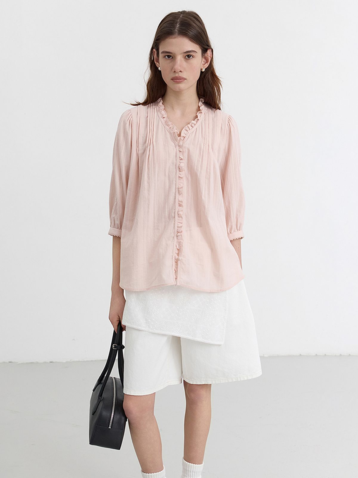 던스트(DUNST) BERMUDA DENIM SHORTS_UDPA5B236_WHITE