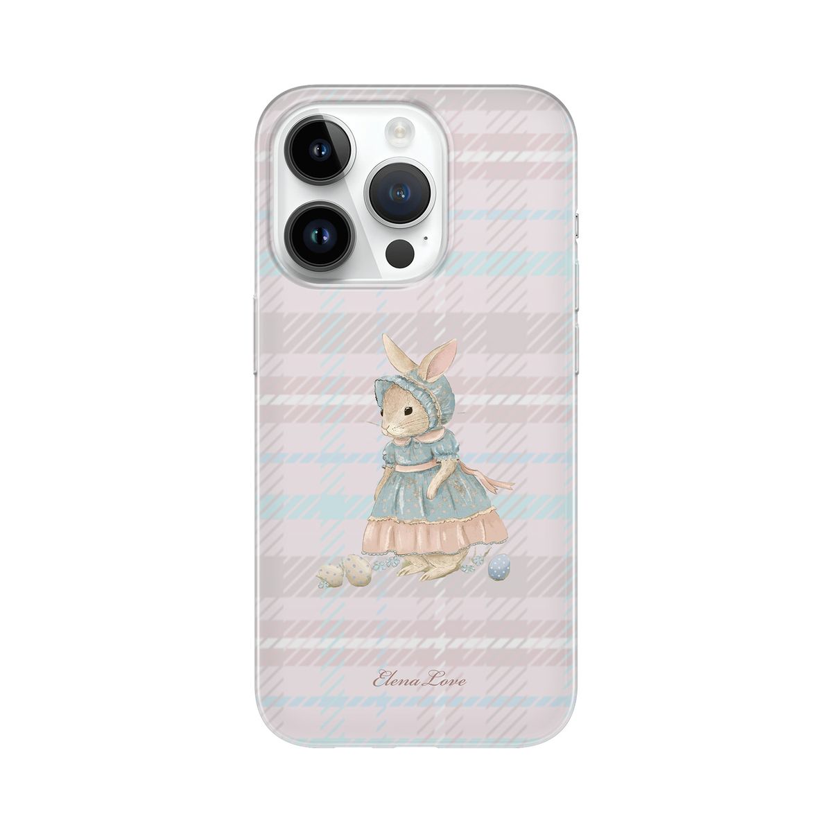 엘레나 러브(ELENALOVE) [Clear case] Alices Story pink 클리어케이스 (키링 미포함)