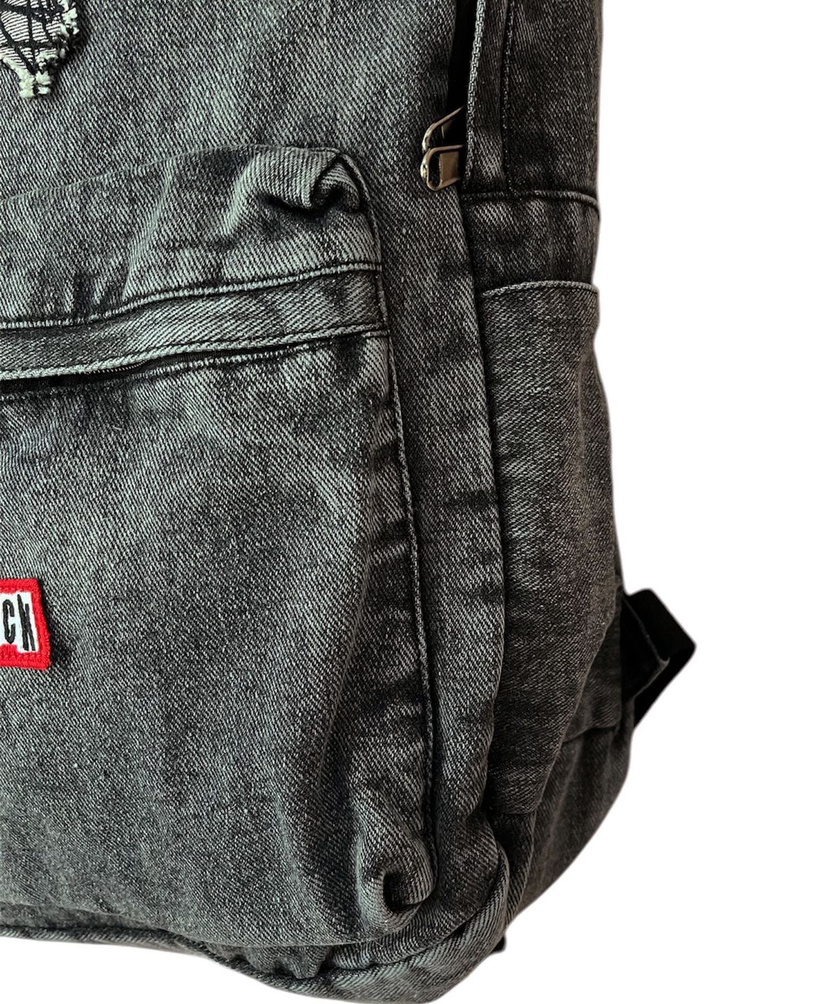 스케이터락(SK8ER ROCK) Doodle Star Denim Backpack ((black))