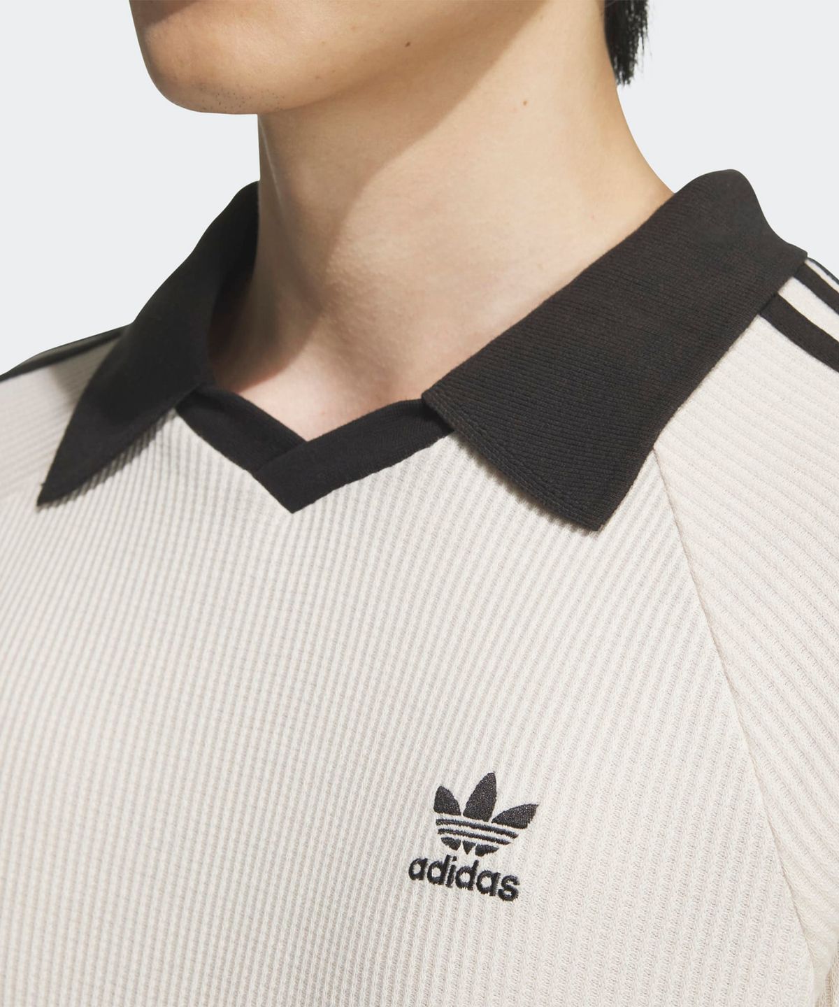 아디다스(ADIDAS) 와플 반팔 폴로 셔츠 - 원더화이트 / JV9265