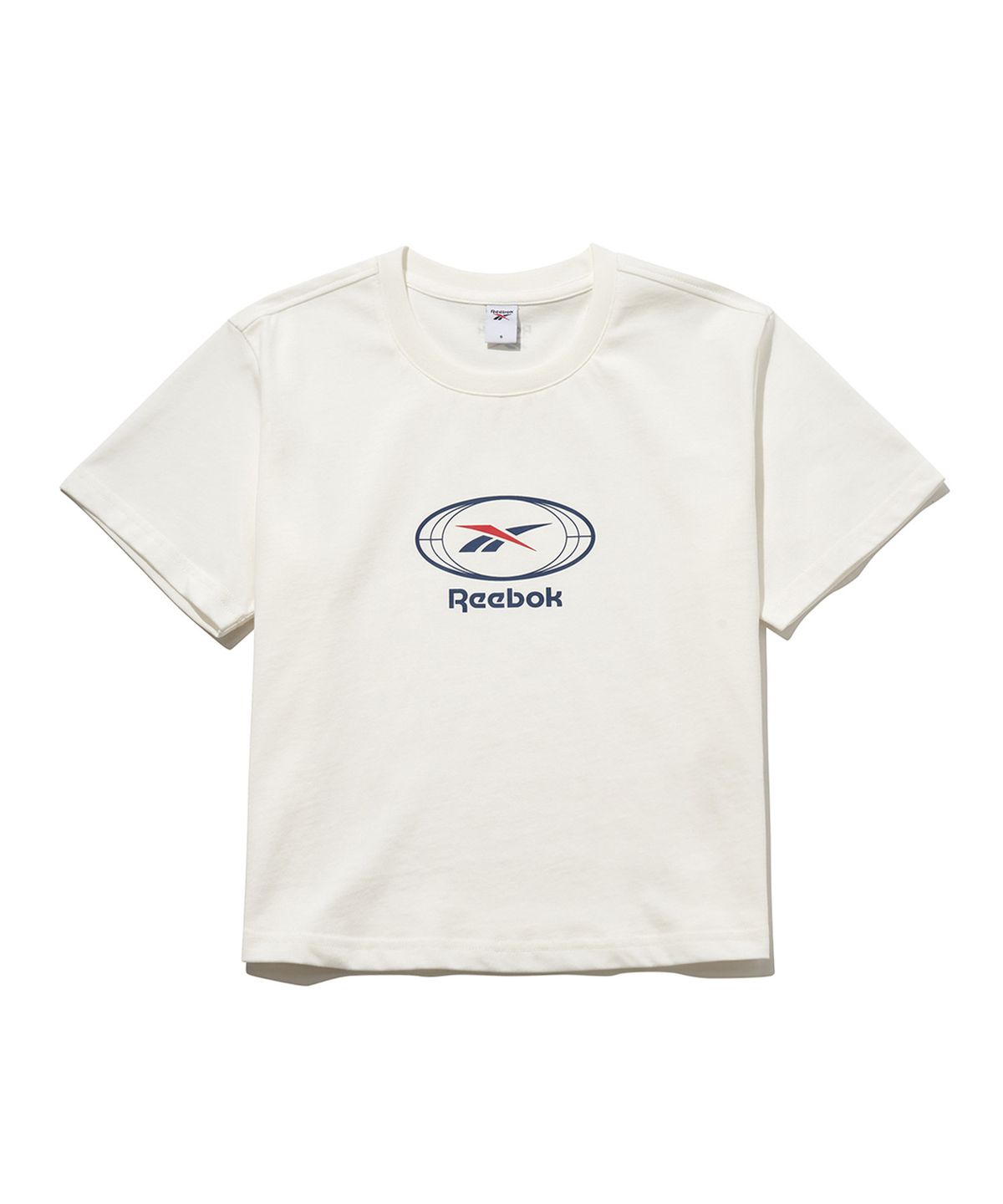 리복(REEBOK) 일립스 세미 크롭 티셔츠 (W) - 화이트