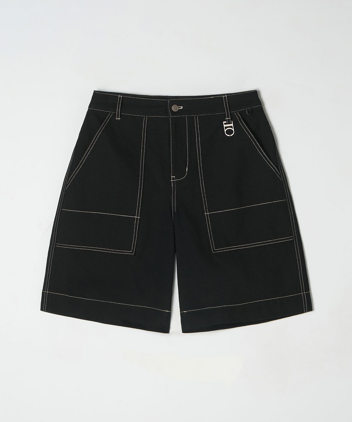 디써티원(DTHIRTYONE) (WOMAN) Stitch Bermuda Pants (Black)