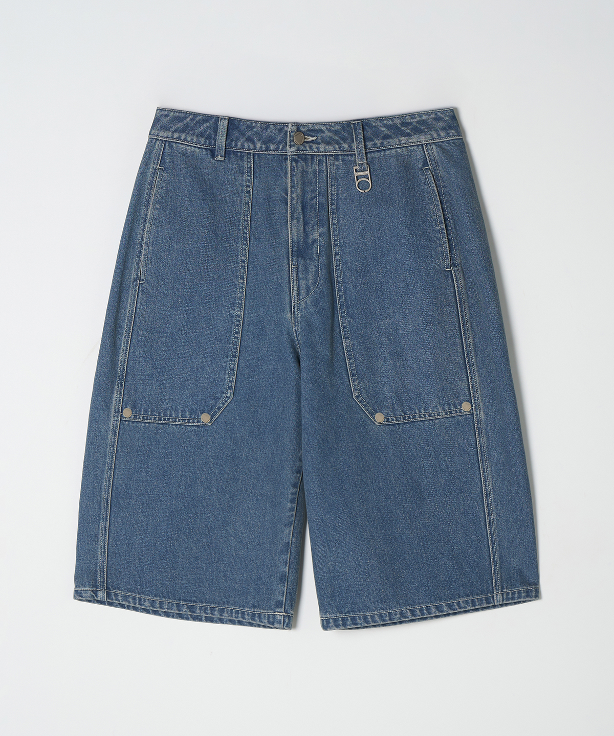 디써티원(DTHIRTYONE) (WOMAN) Carpenter Denim Bermuda Pants (Bleach Blue)