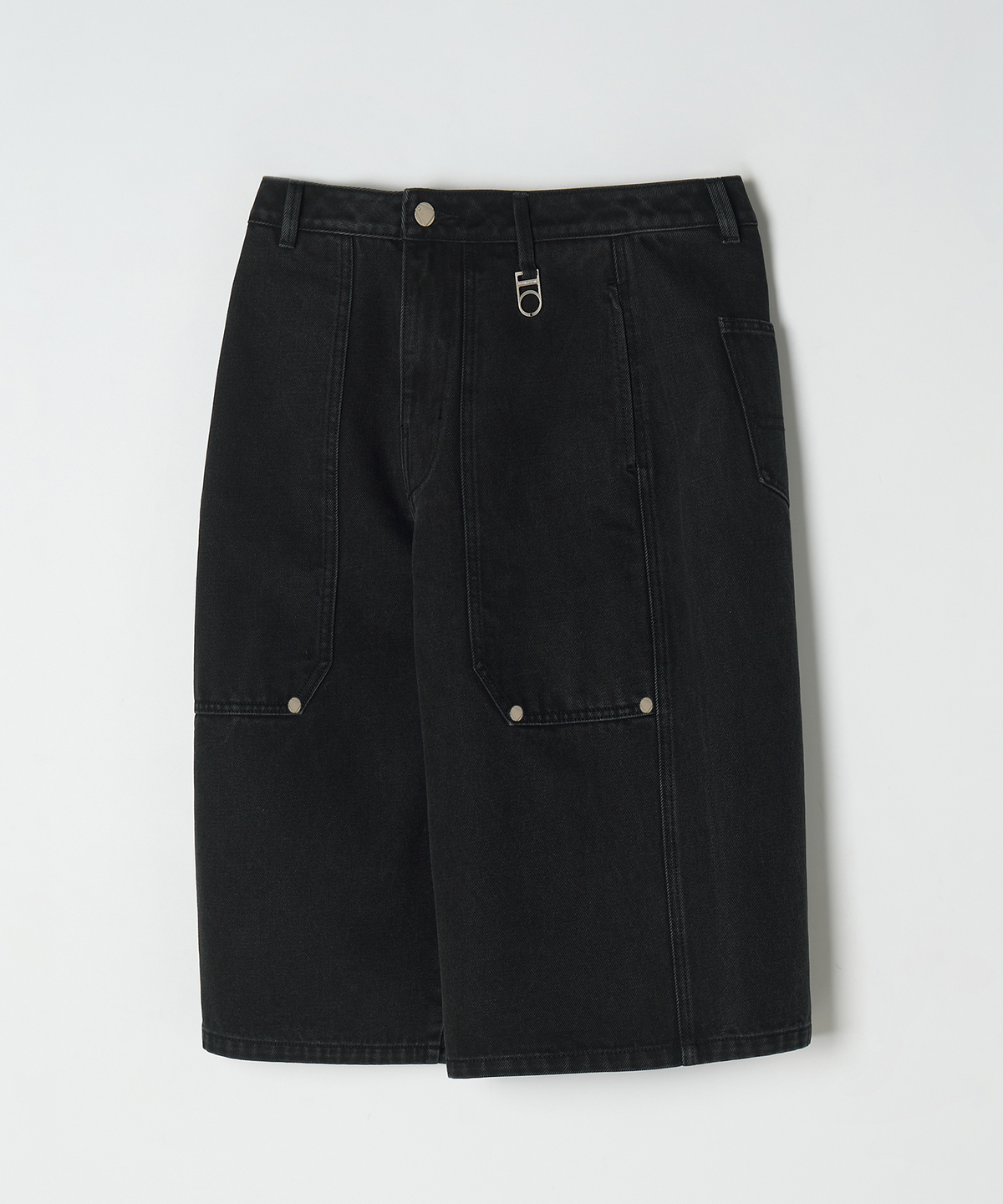 디써티원(DTHIRTYONE) Carpenter Denim Bermuda Pants (Washed Black)